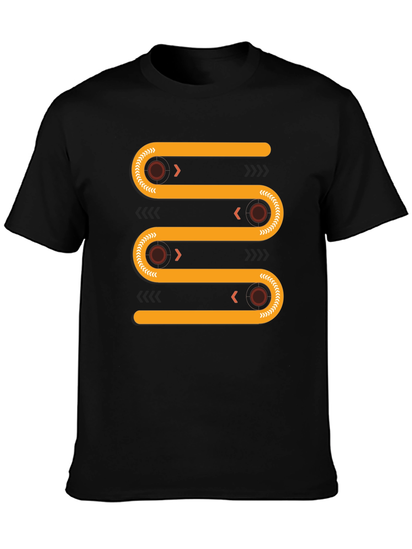 Abstract Geometric Conveyor Belt Graphic Tee