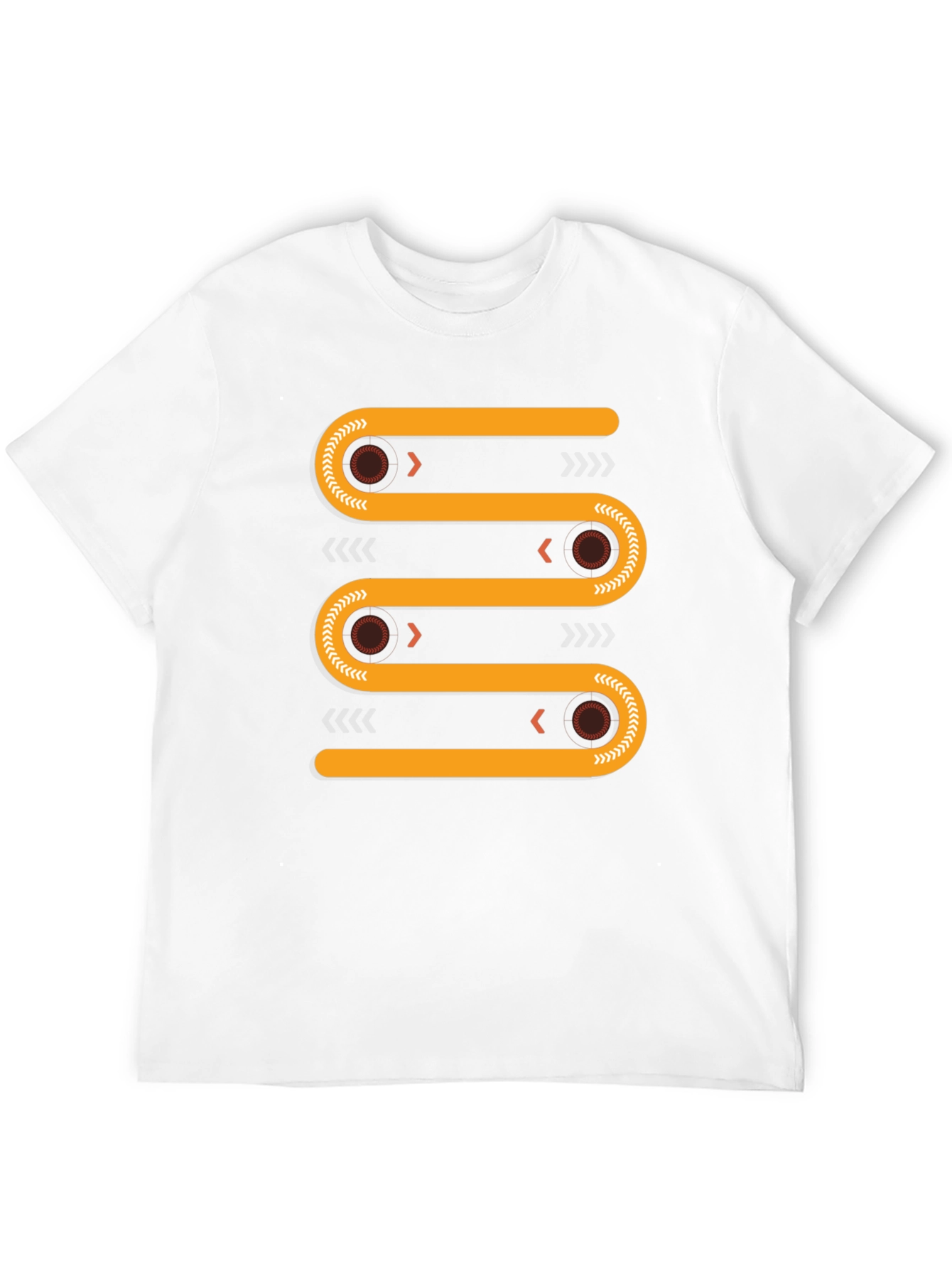 Abstract Geometric Conveyor Belt Graphic Tee