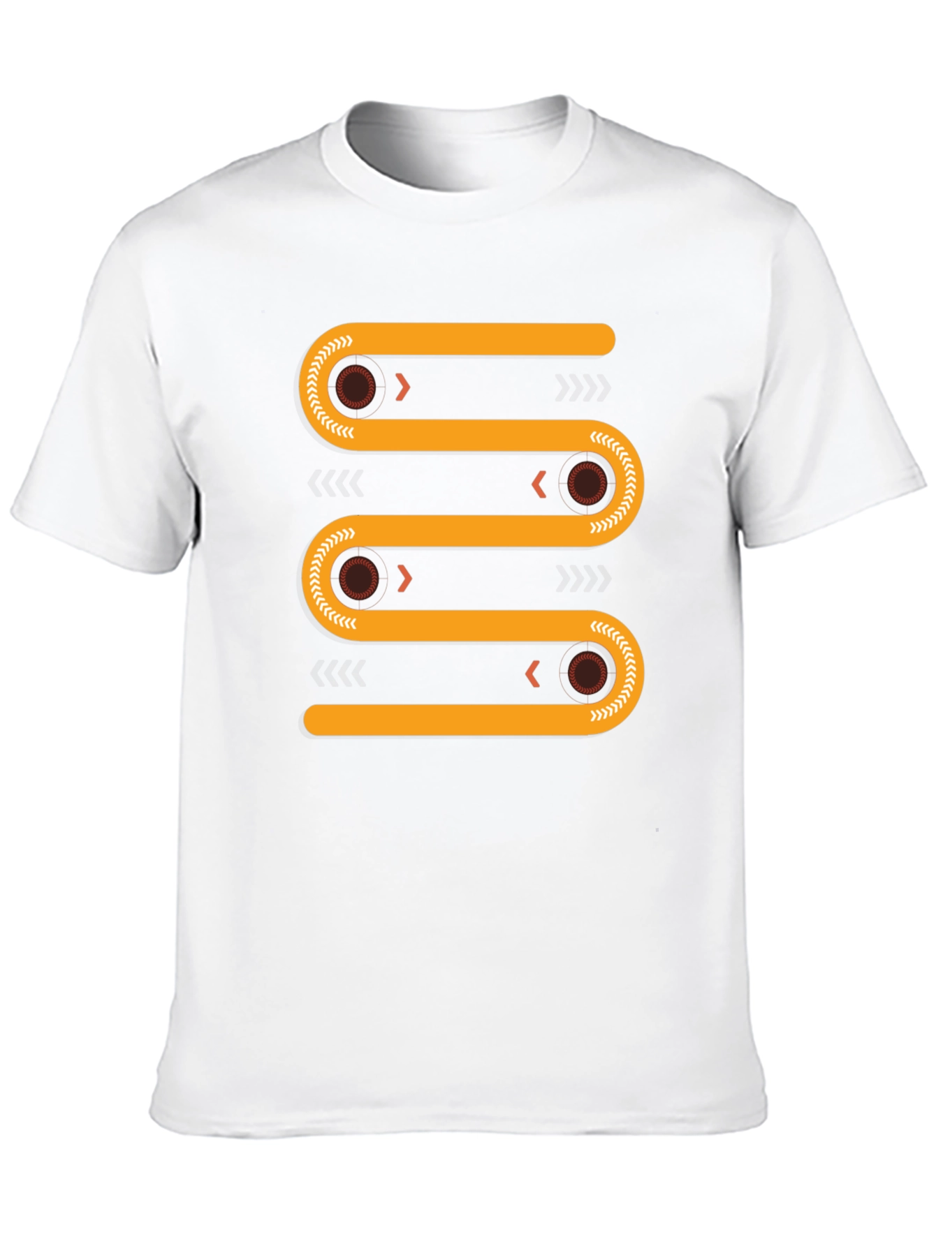 Abstract Geometric Conveyor Belt Graphic Tee
