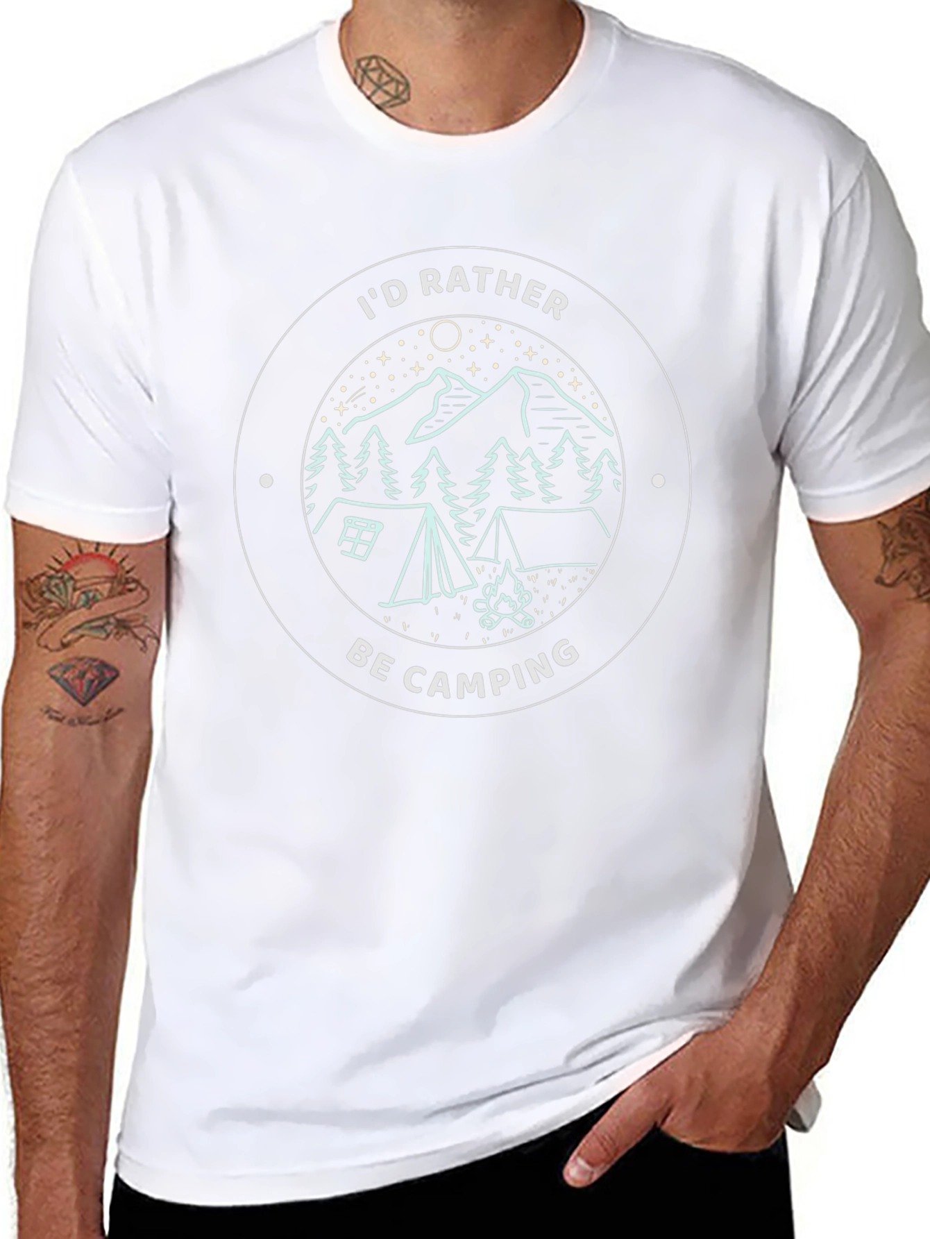 Camping Graphic Tee - Id Rather Be Camping T-Shirt