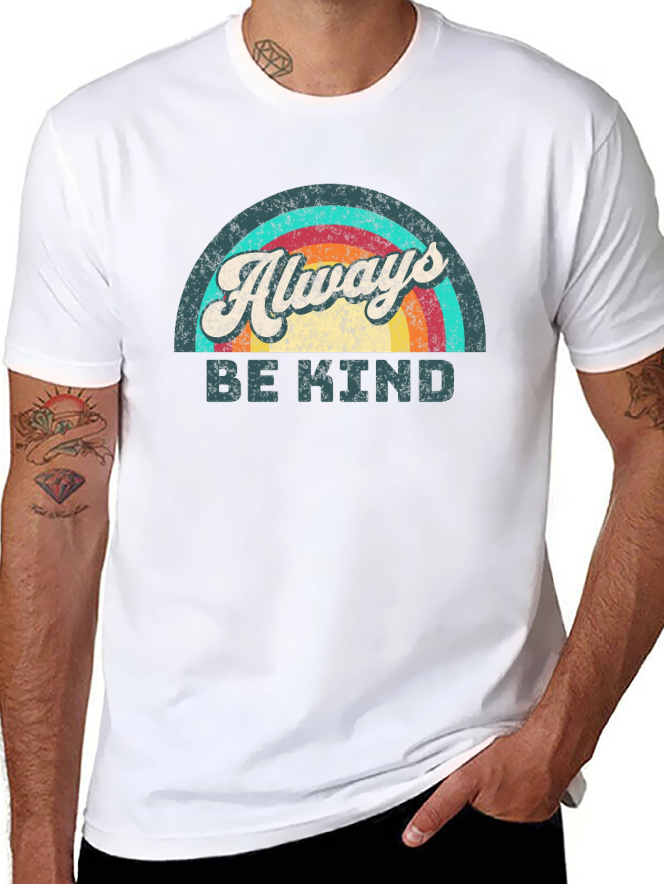 Always Be Kind Retro Rainbow T-Shirt
