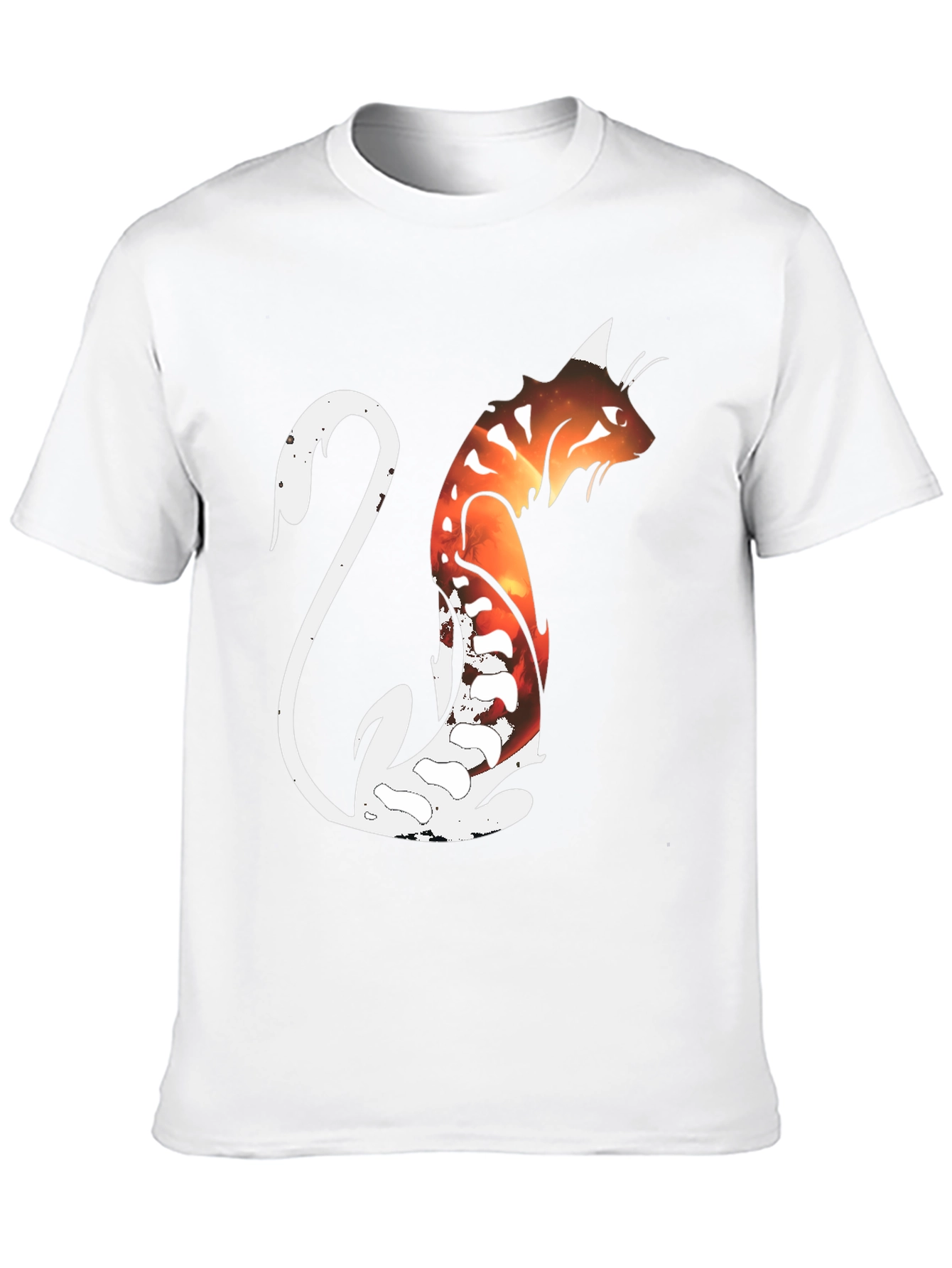Cosmic Cat Black Graphic T-Shirt
