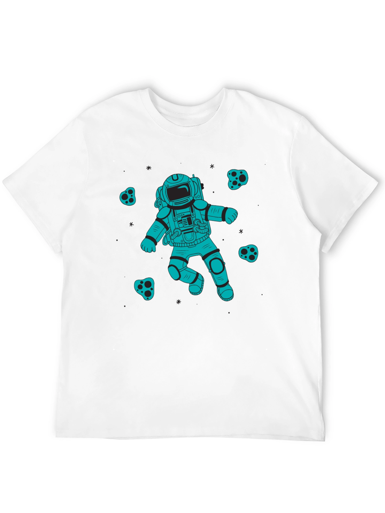 Astronaut Graphic Print Crew Neck T-Shirt