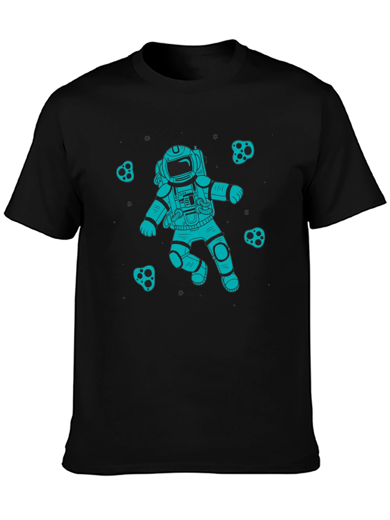 Astronaut Graphic Print Crew Neck T-Shirt