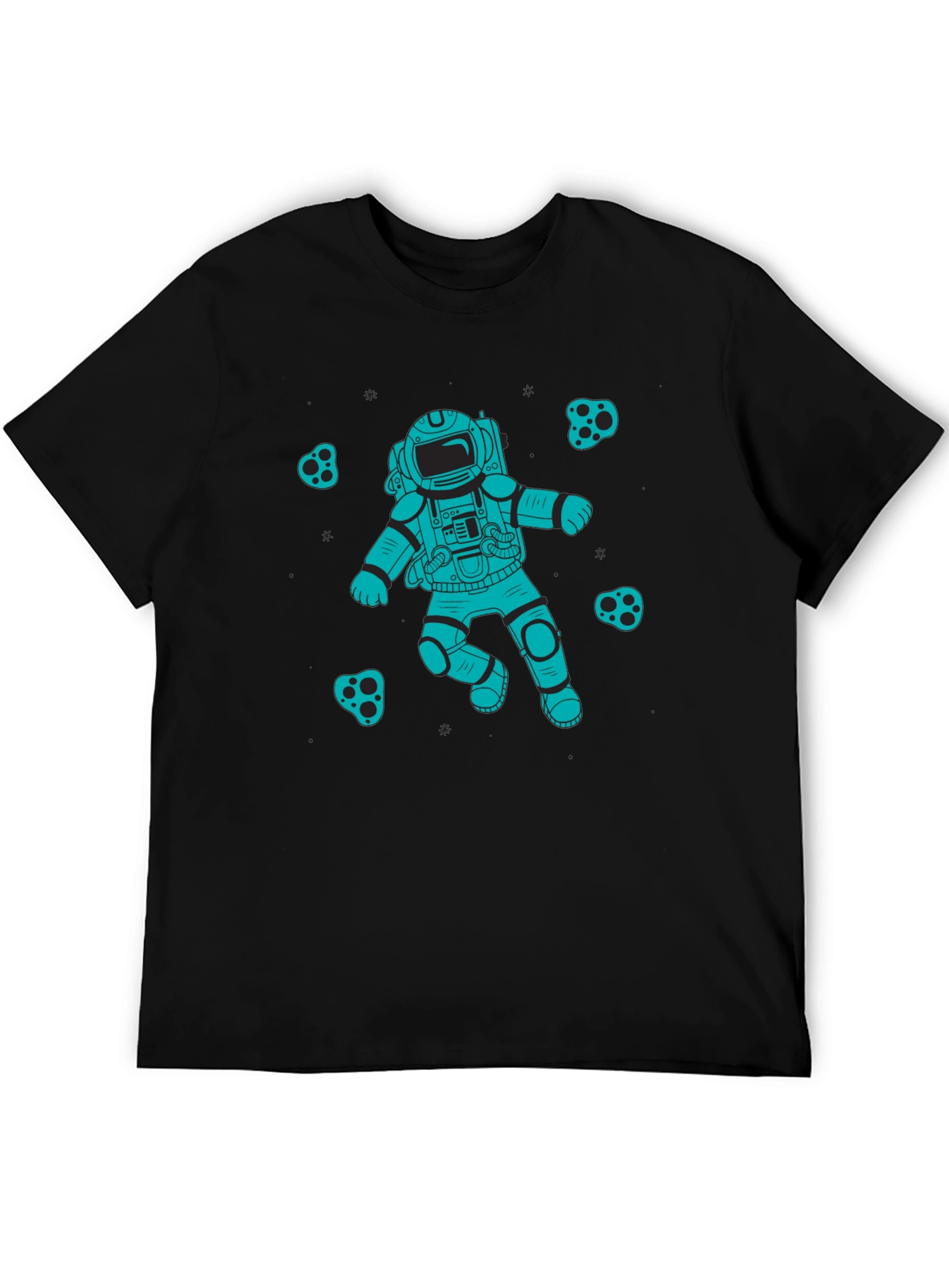 Astronaut Graphic Print Crew Neck T-Shirt