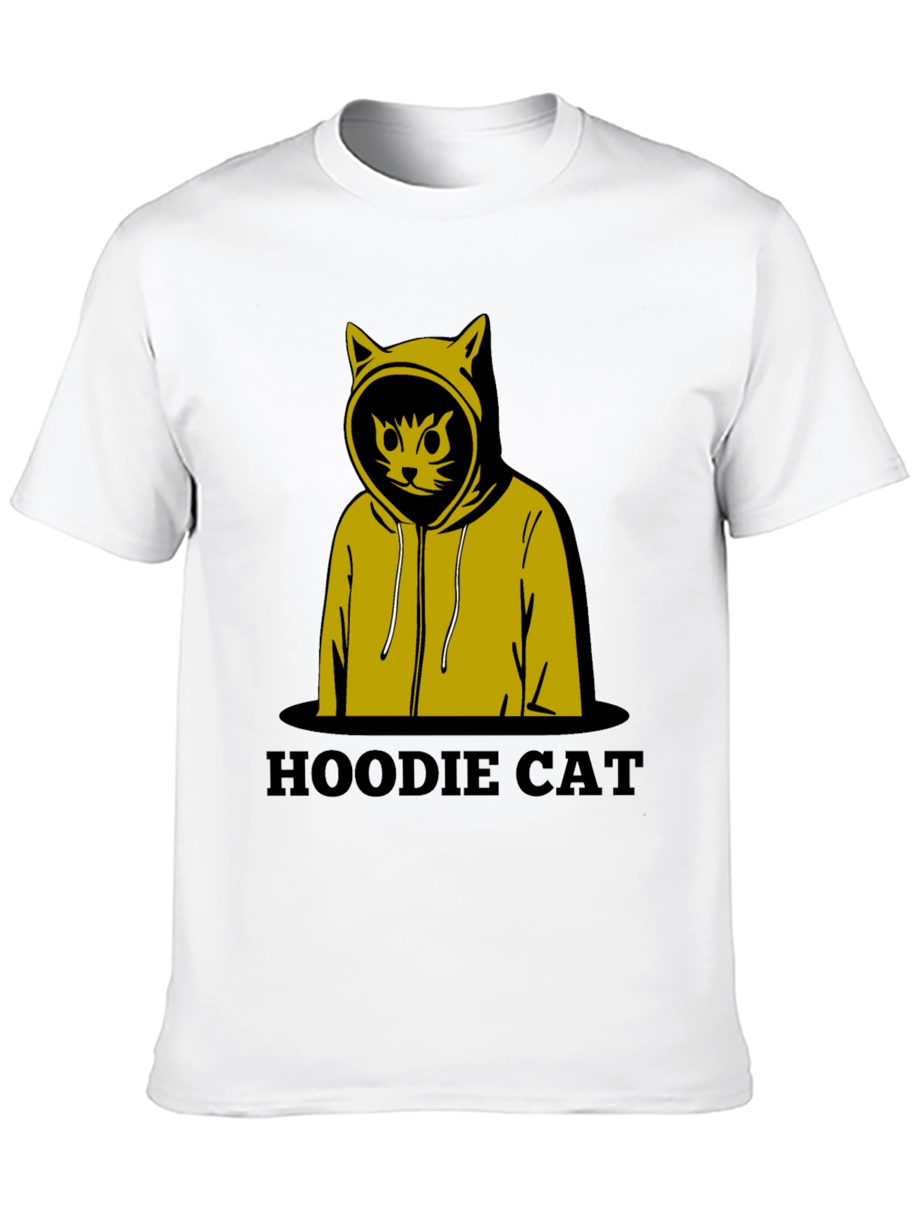 Hoodie Cat T-Shirt - Cool Graphic Tee
