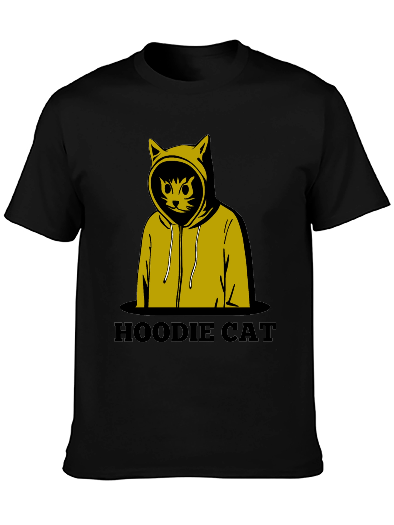 Hoodie Cat T-Shirt - Cool Graphic Tee