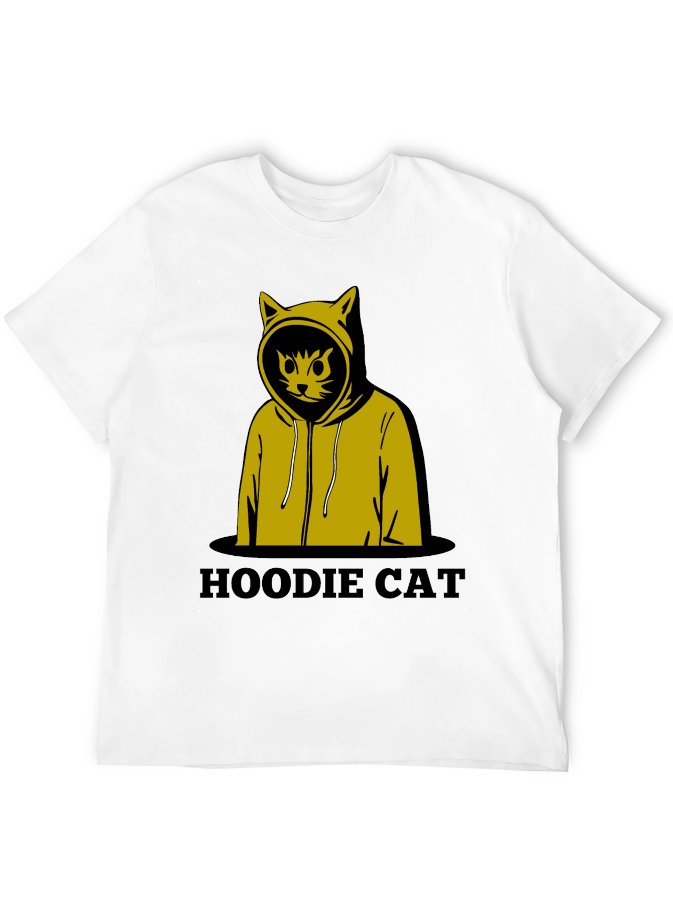 Hoodie Cat T-Shirt - Cool Graphic Tee