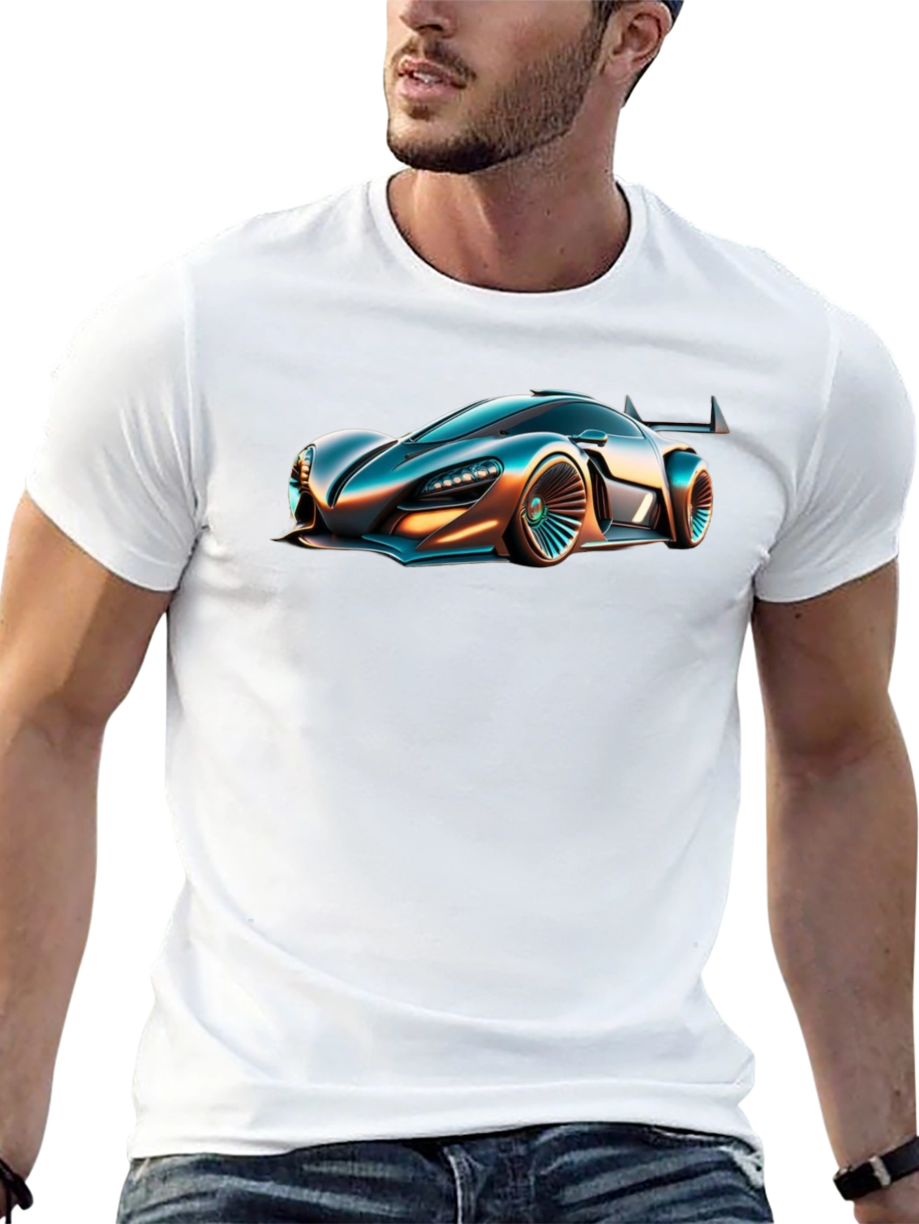 Sleek Car Graphic Black T-Shirt