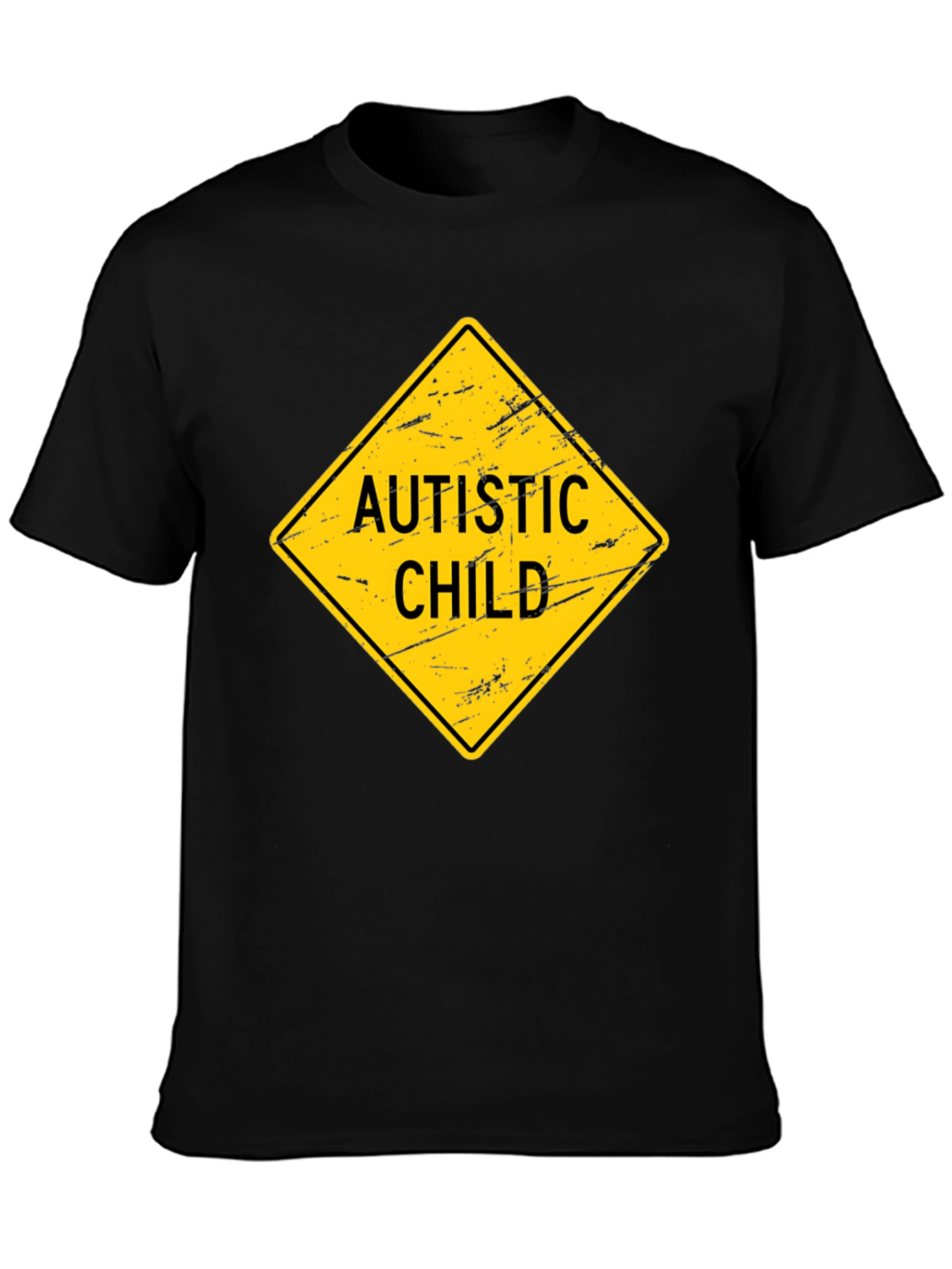 Autistic Child Sign Graphic Novelty T-Shirt