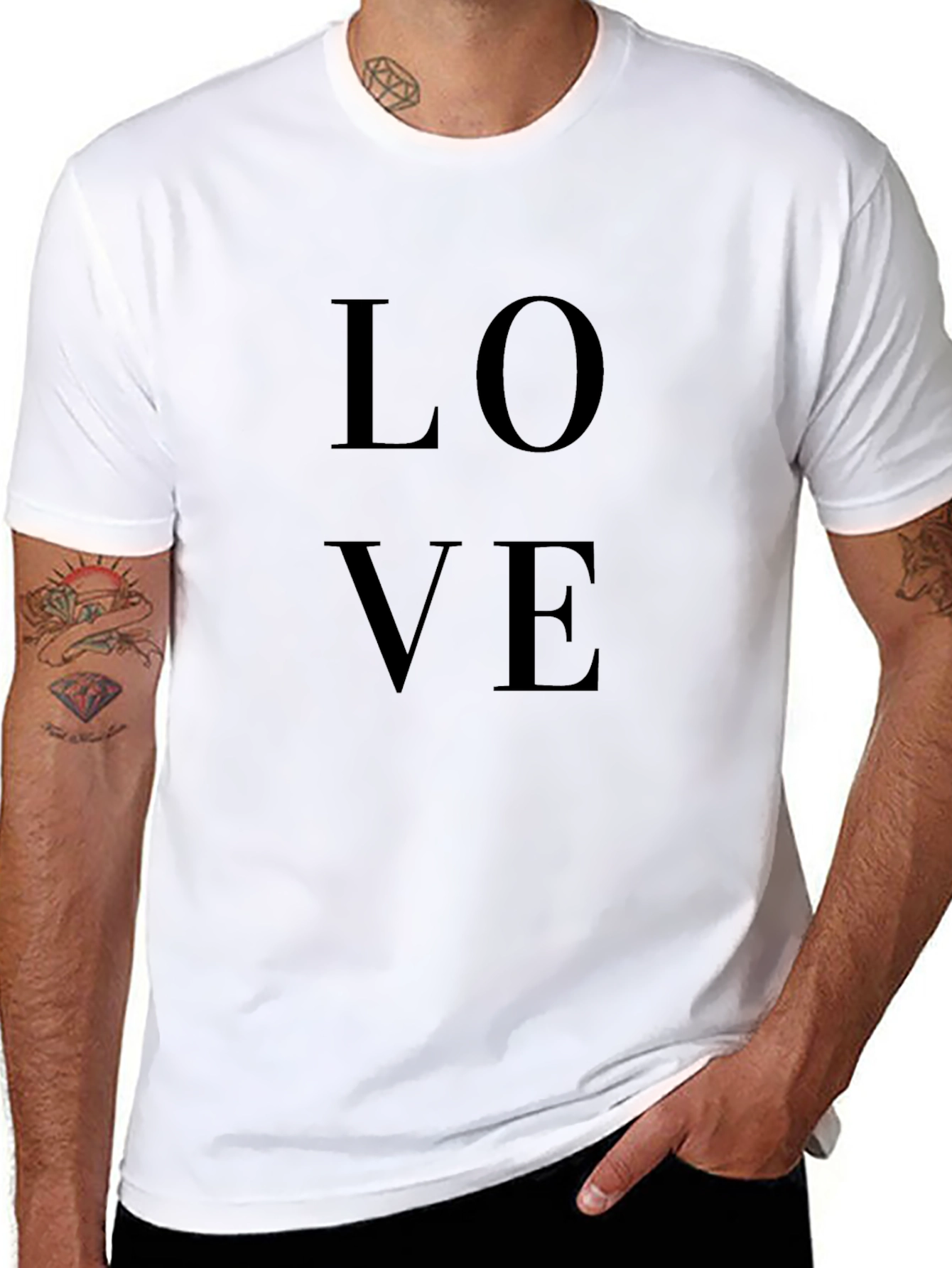 LOVE Graphic Tee - Casual Black T-Shirt