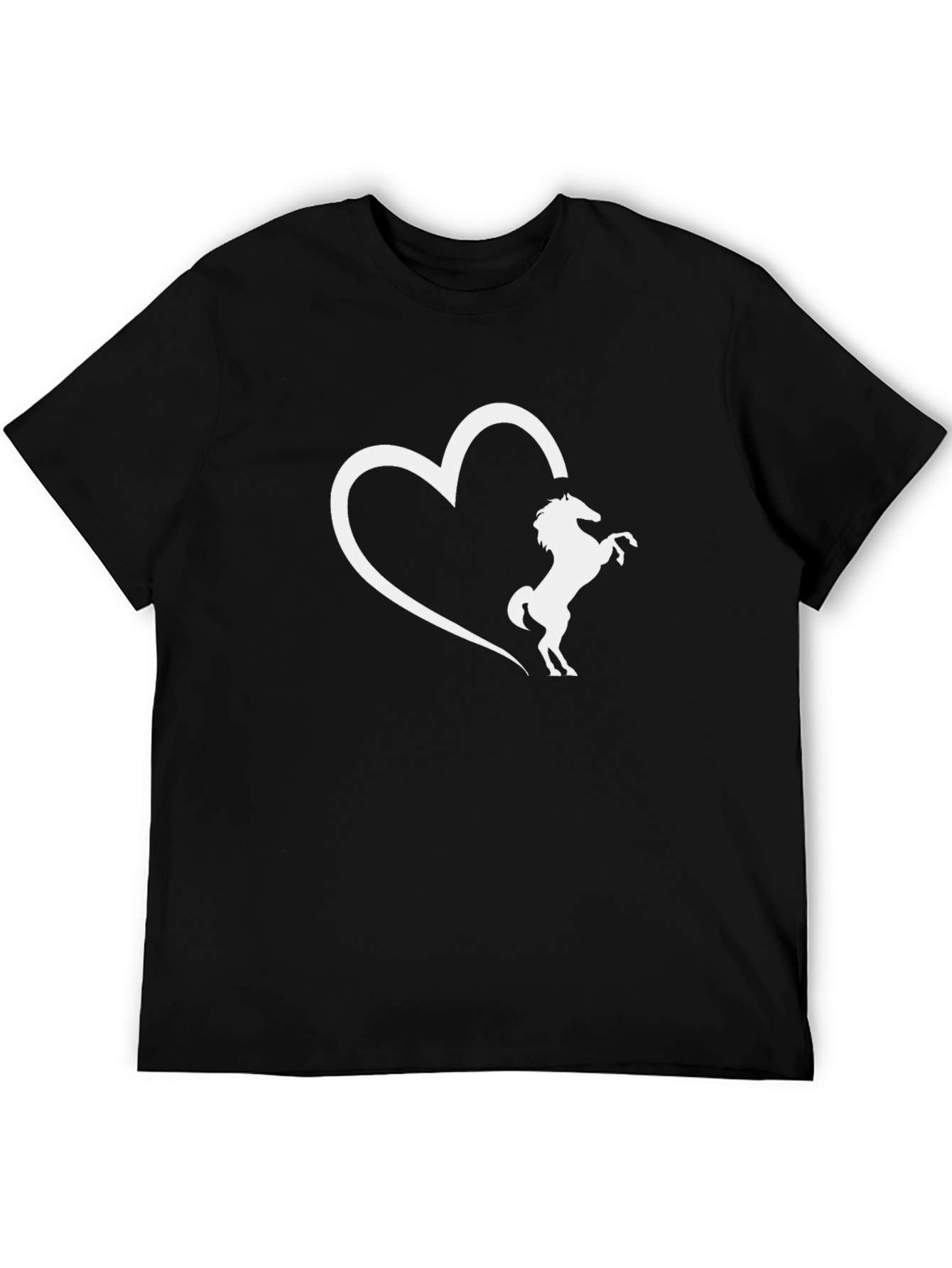 Horse Heart Graphic Tee - Unisex Black T-Shirt