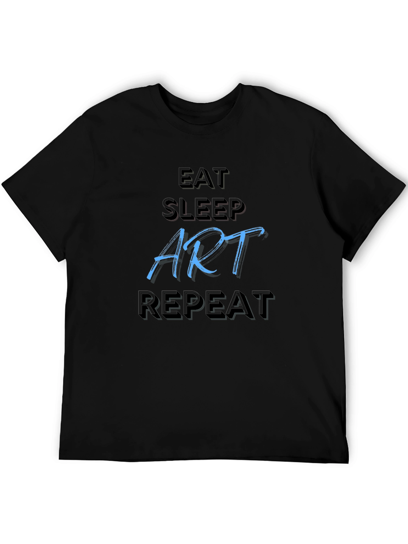 Eat Sleep Art Repeat Black T-Shirt
