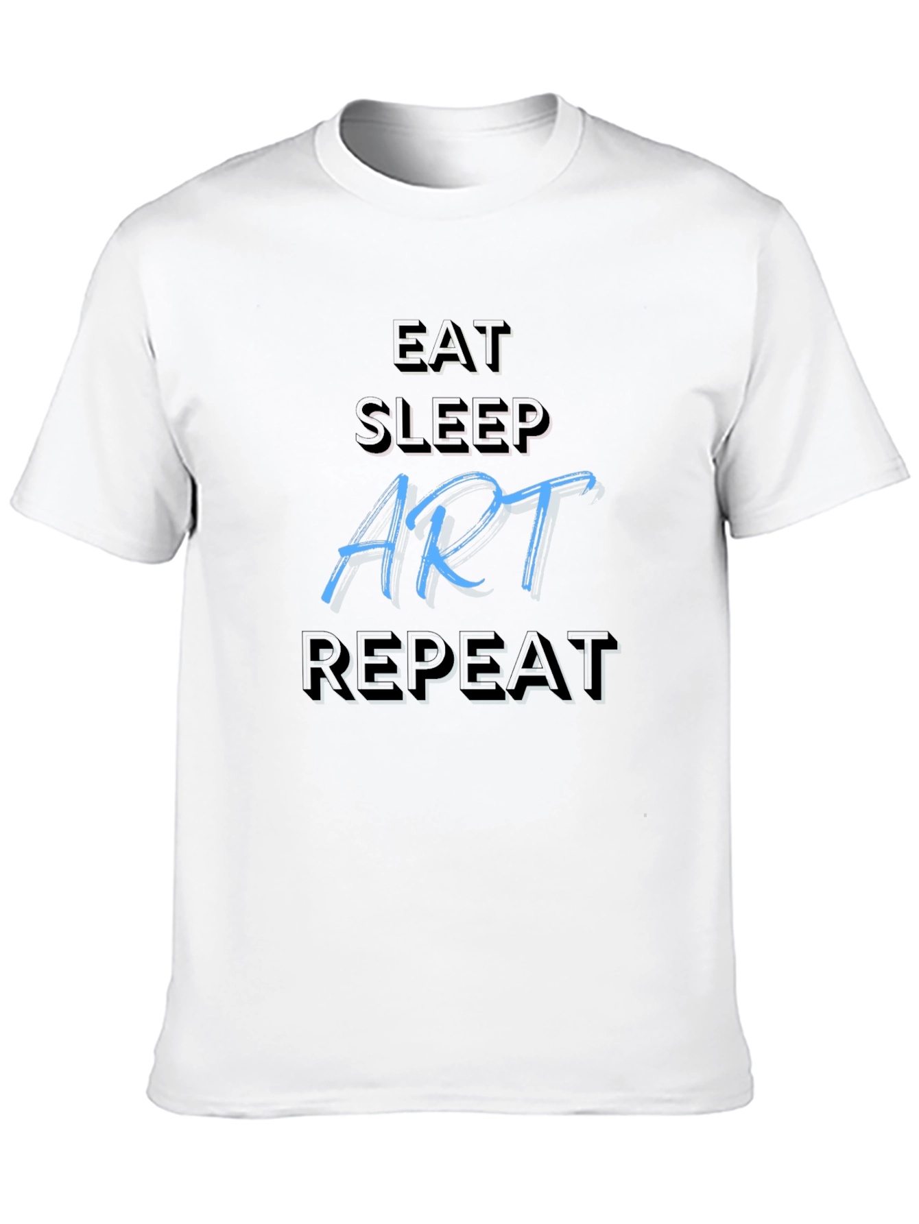Eat Sleep Art Repeat Black T-Shirt