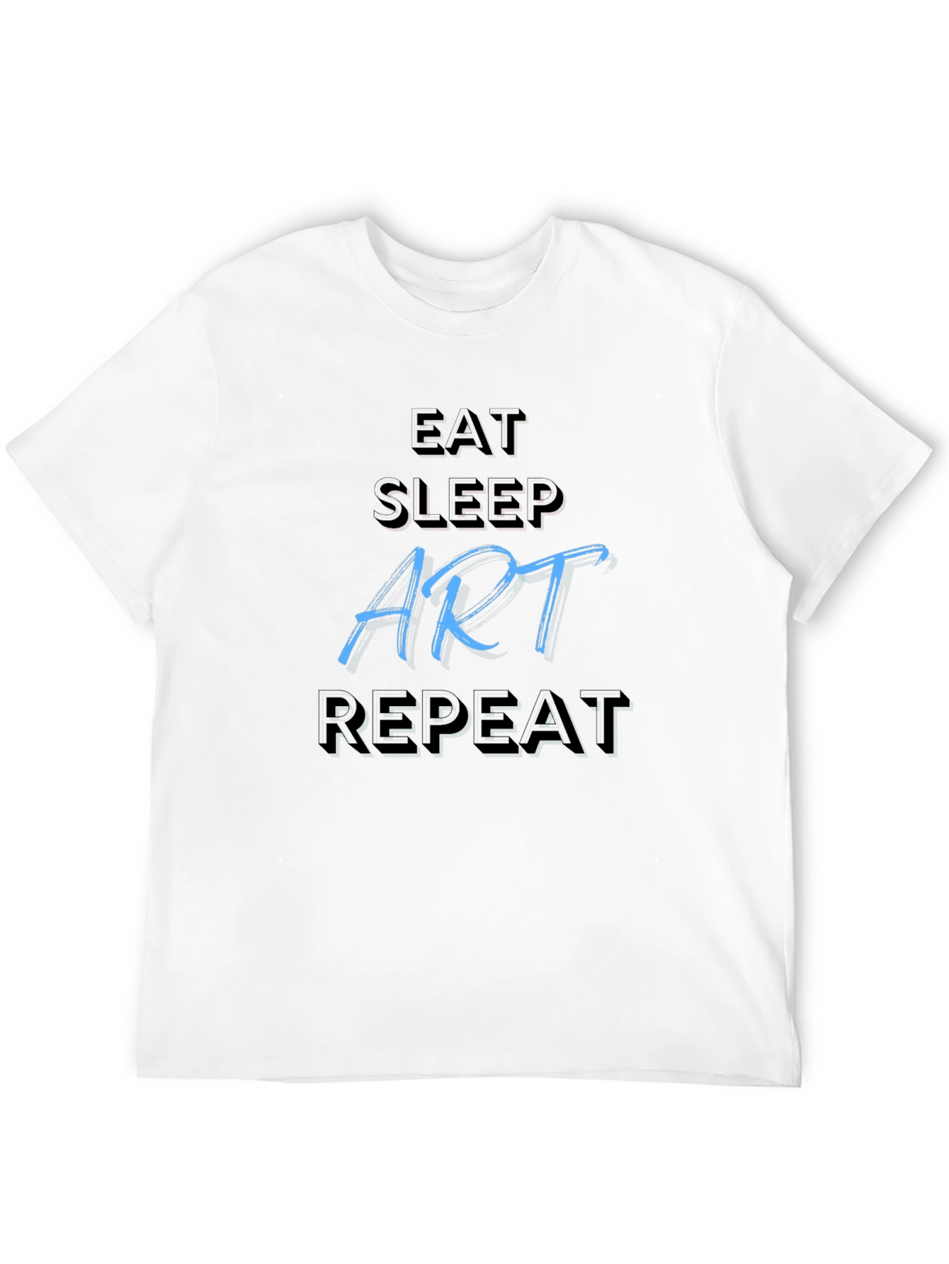 Eat Sleep Art Repeat Black T-Shirt