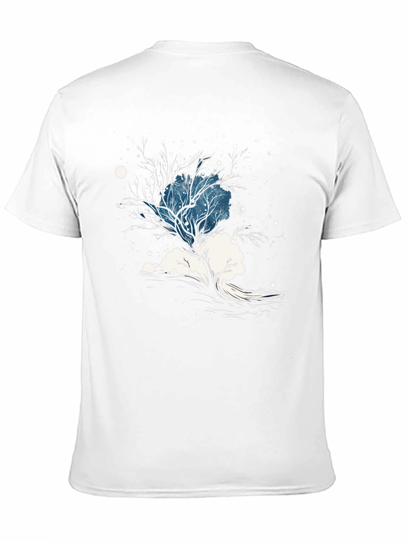 Winter Tree Graphic Tee - Stylish Black Cotton Blend