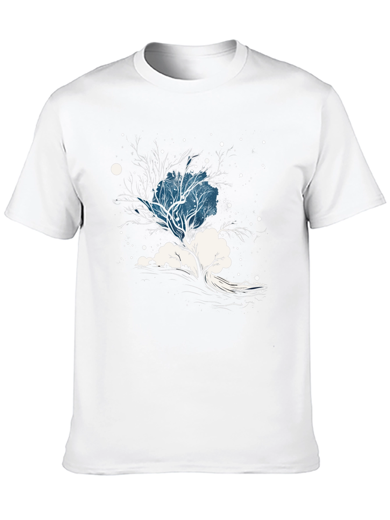 Winter Tree Graphic Tee - Stylish Black Cotton Blend