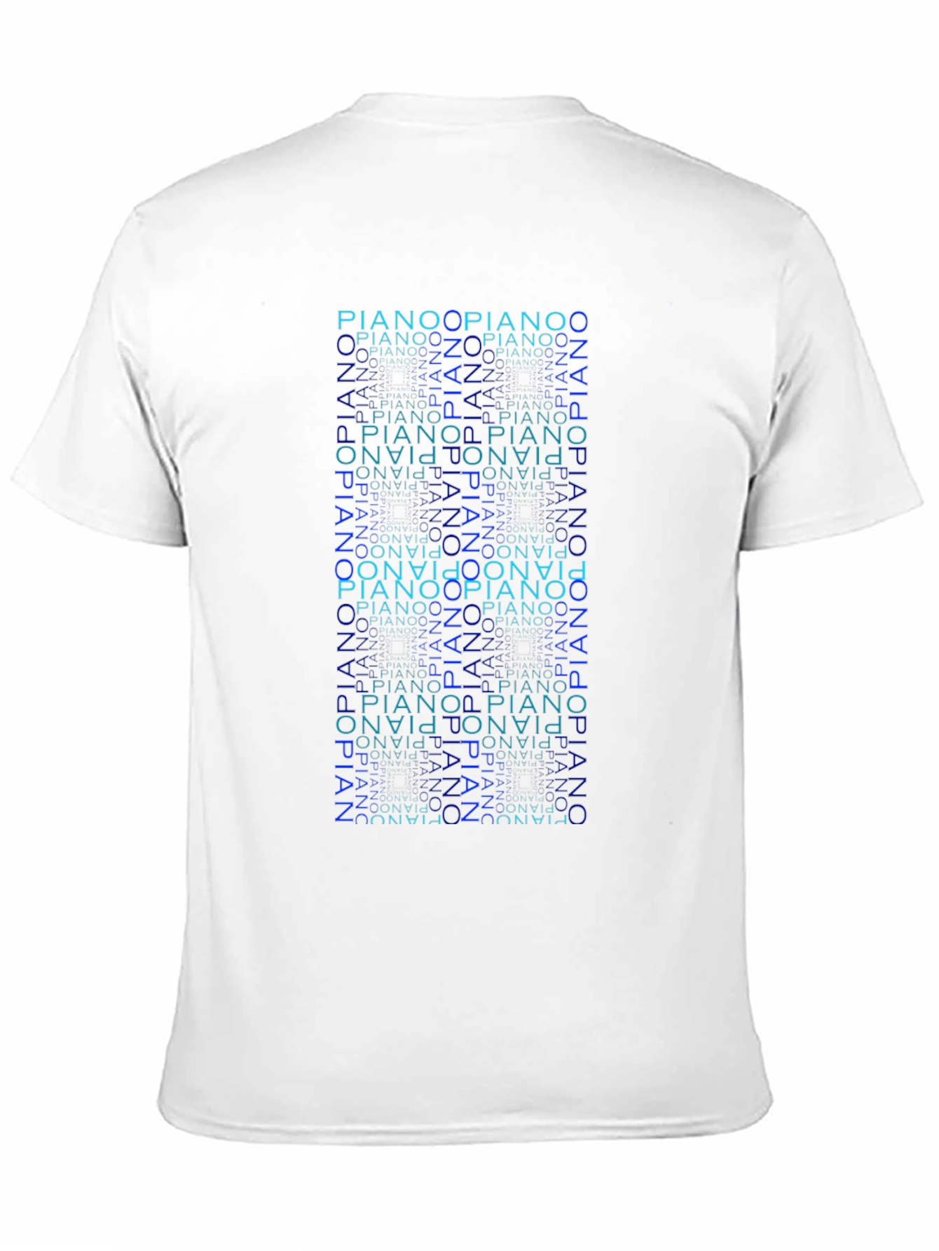 Piano Typography Mens T-Shirt