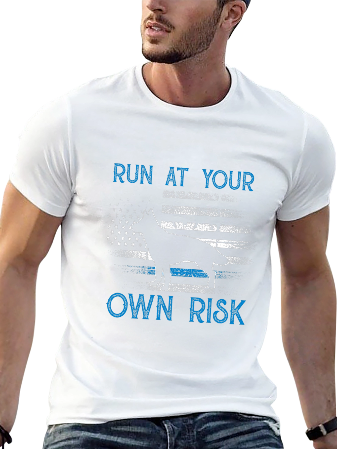 Run At Your Own Risk Dog Graphic Tee