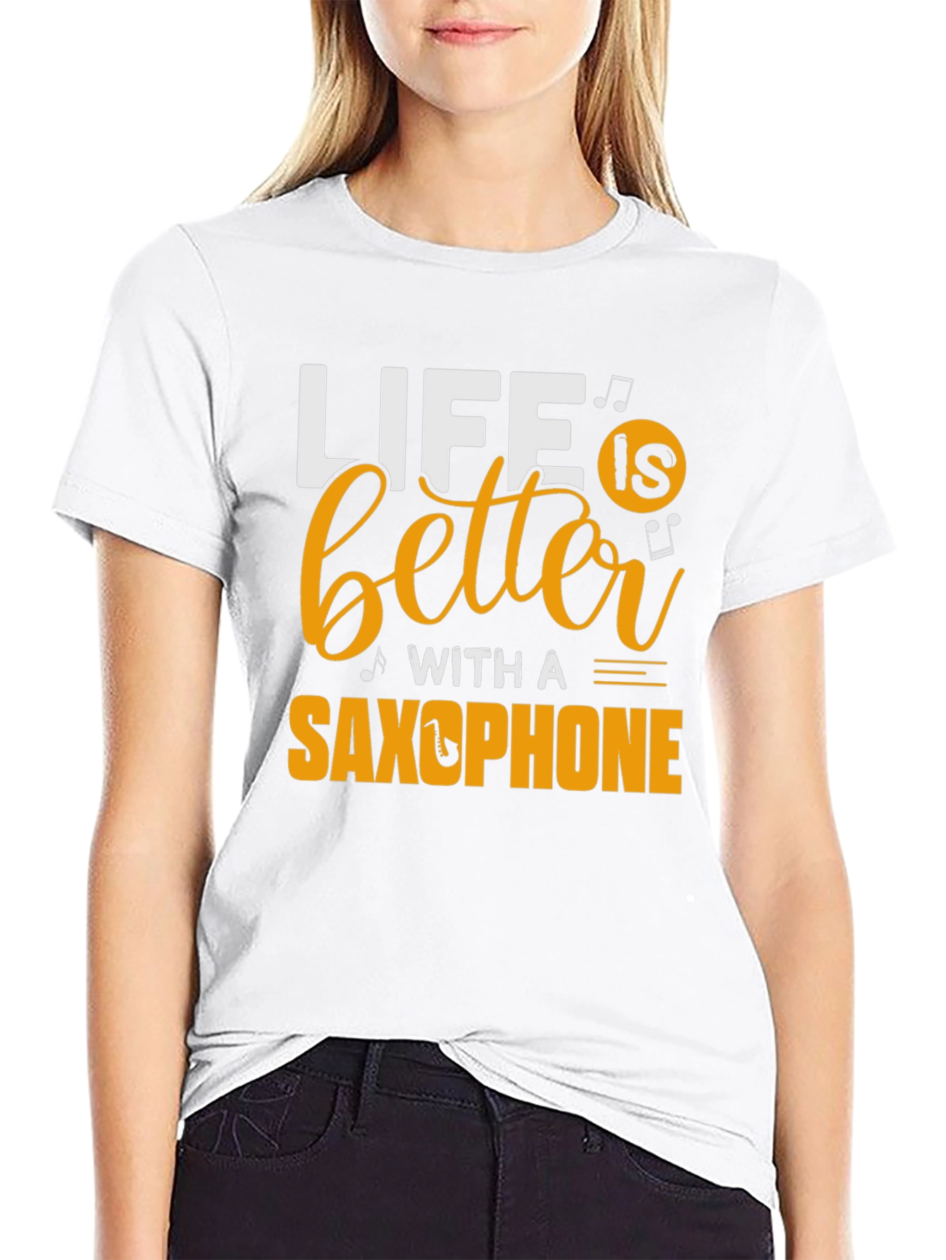 Life is Better with a Saxophone Black T-Shirt