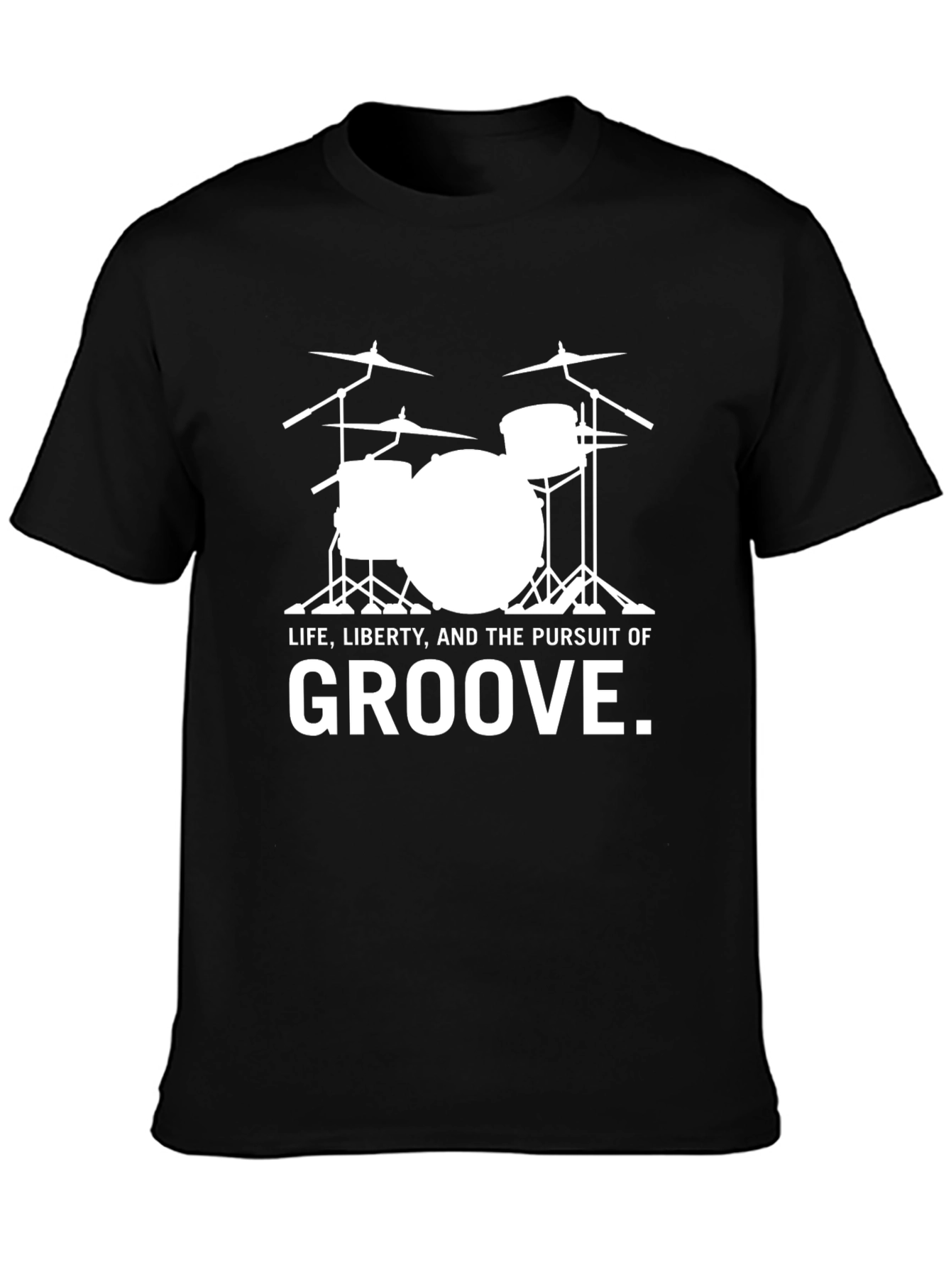 Groove Pursuit Drummer T-Shirt - Black Cotton Tee