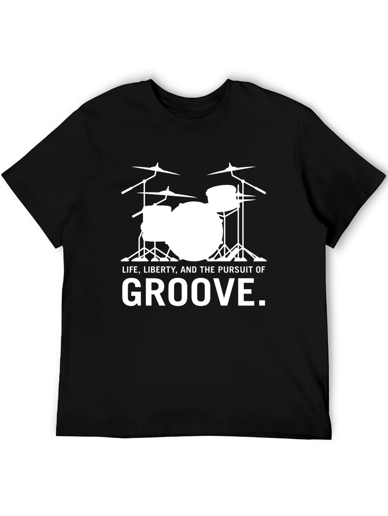 Groove Pursuit Drummer T-Shirt - Black Cotton Tee
