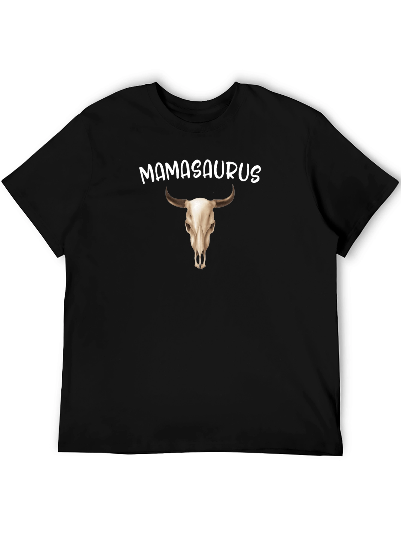 Mamasaurus Skull Graphic Tee - Black