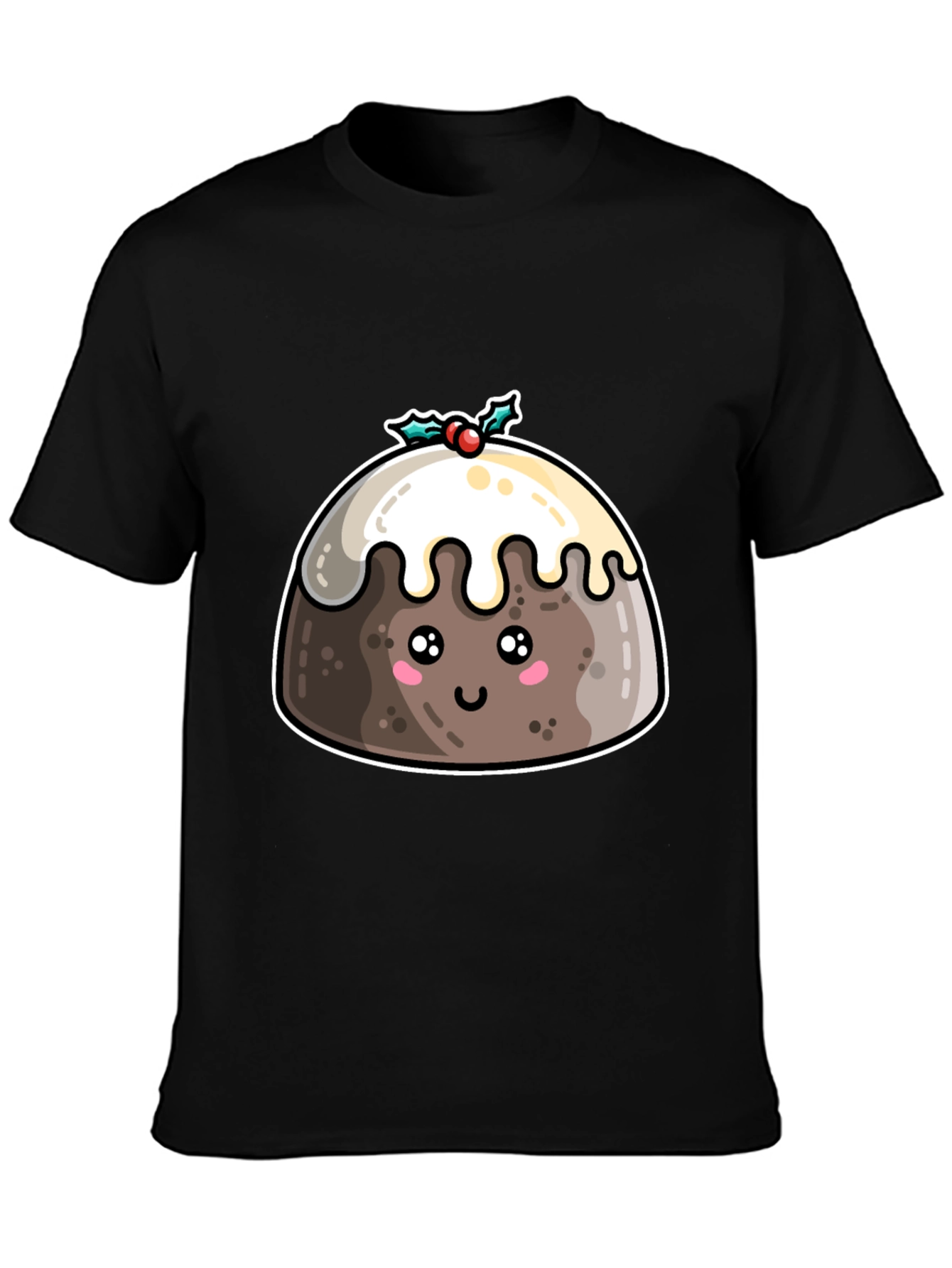 Cute Christmas Pudding T-Shirt - Holiday Festive Tee