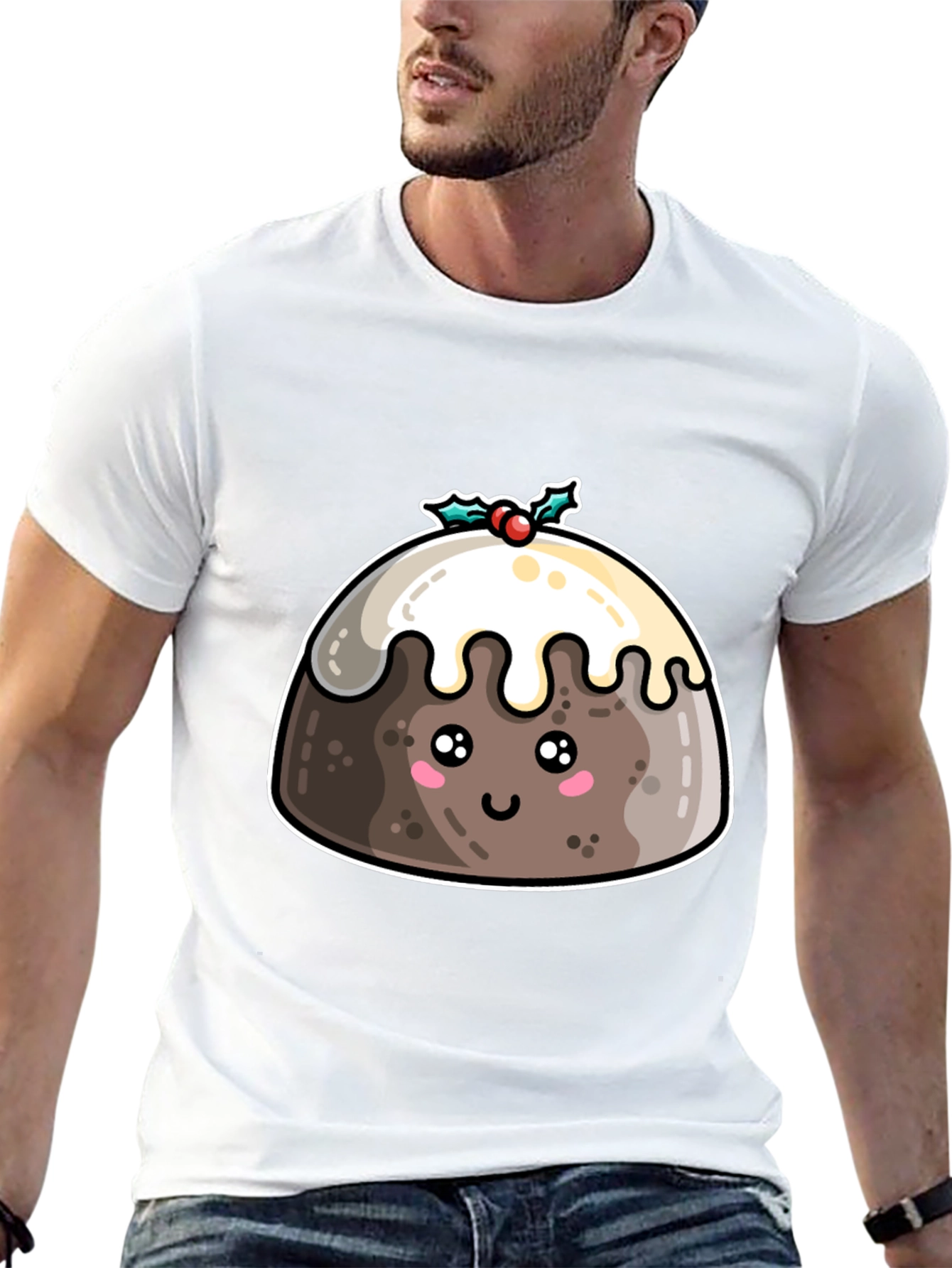 Cute Christmas Pudding T-Shirt - Holiday Festive Tee