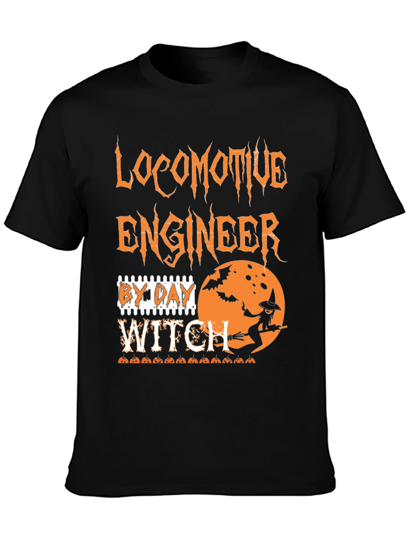 Locomotive Engineer Halloween Witch T-Shirt