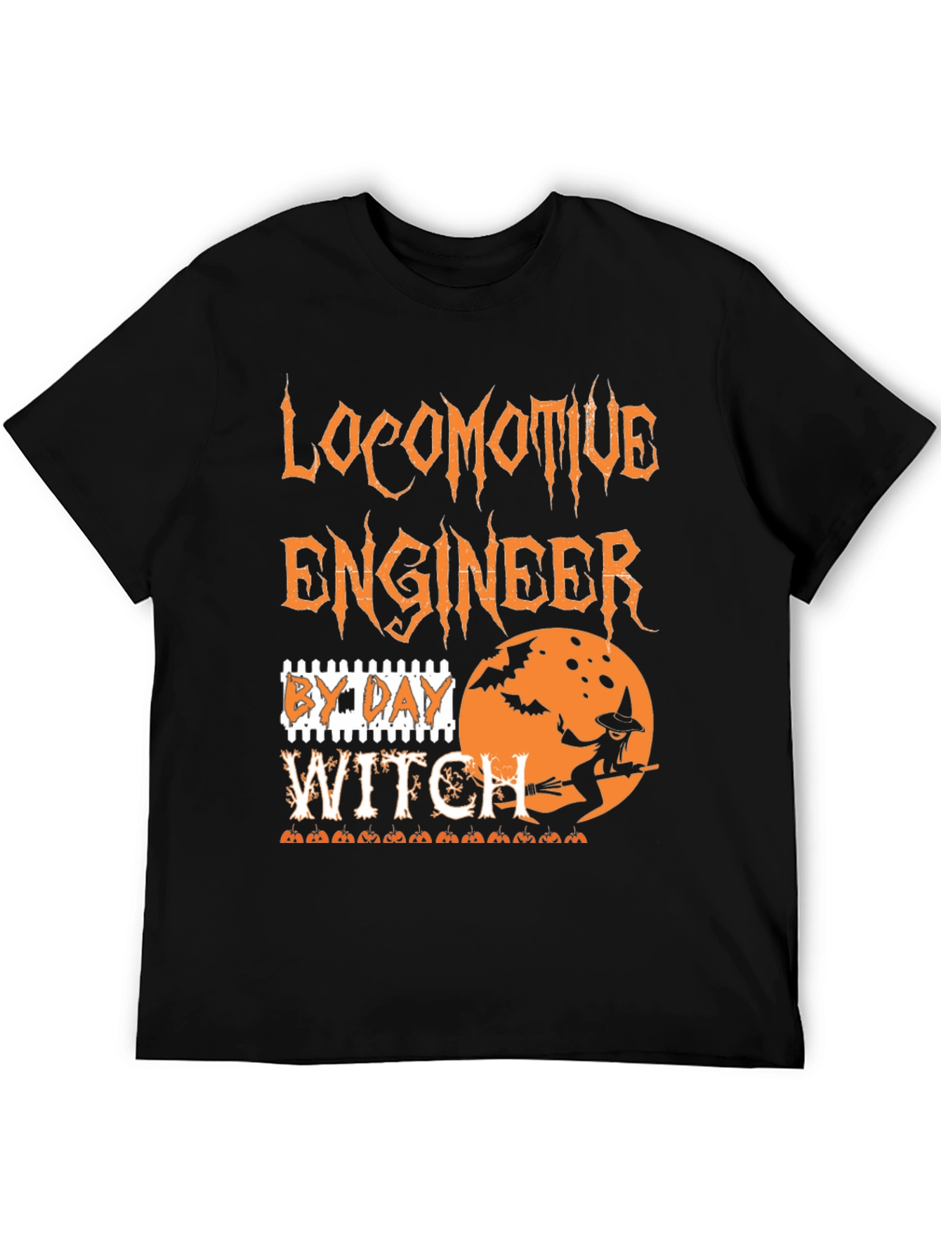 Locomotive Engineer Halloween Witch T-Shirt