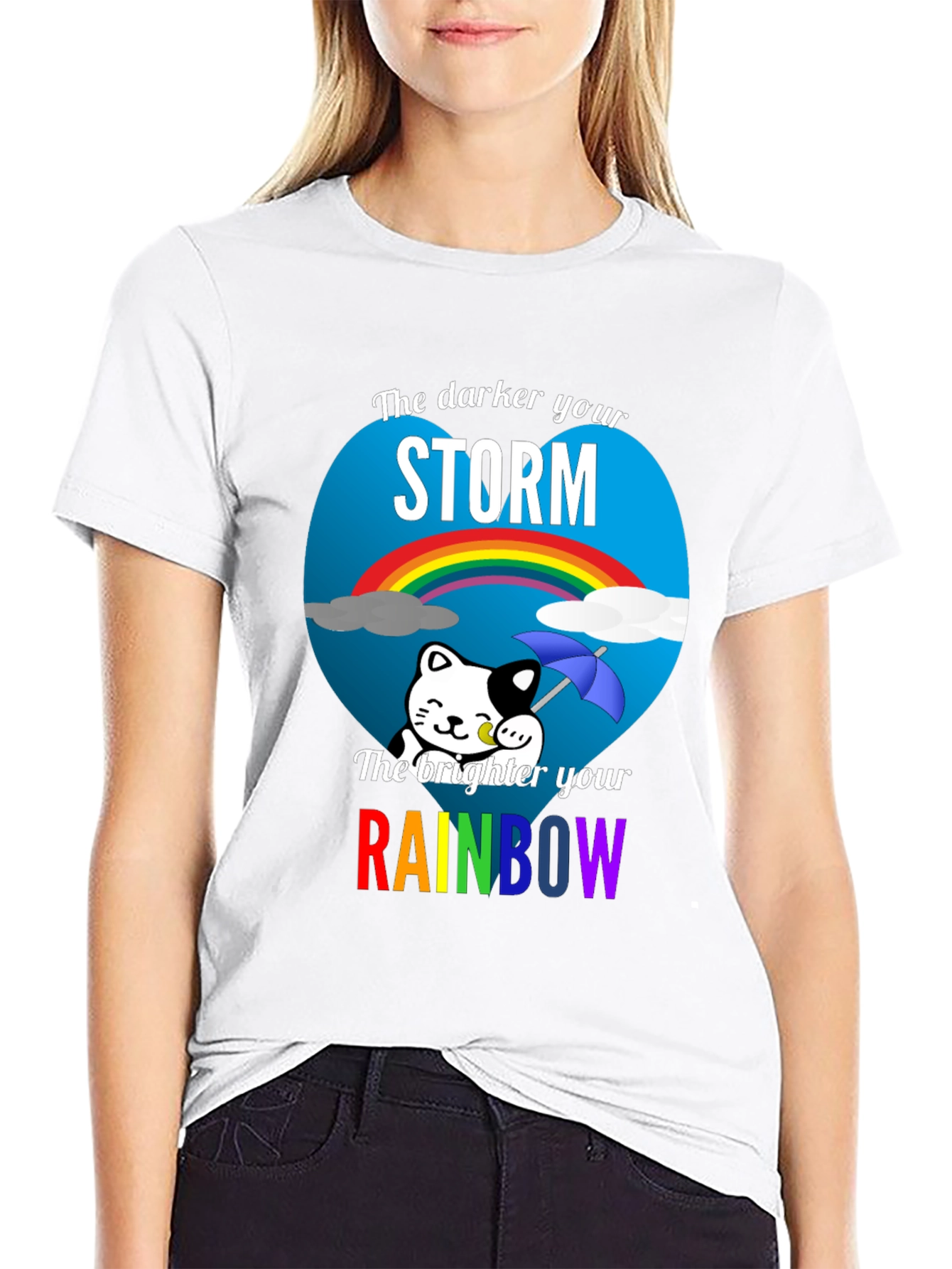 Darker Storm Brighter Rainbow Graphic Tee
