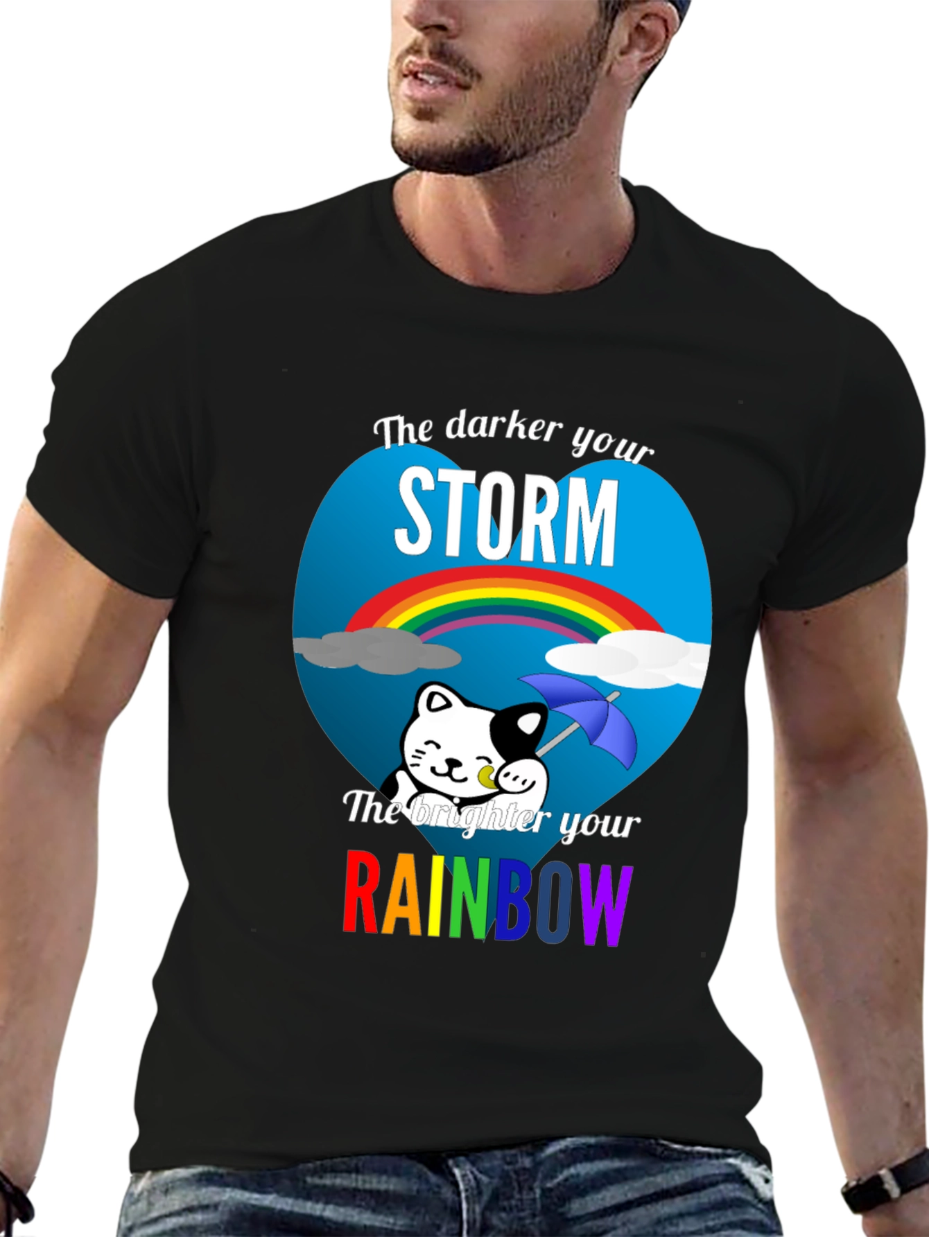 Darker Storm Brighter Rainbow Graphic Tee
