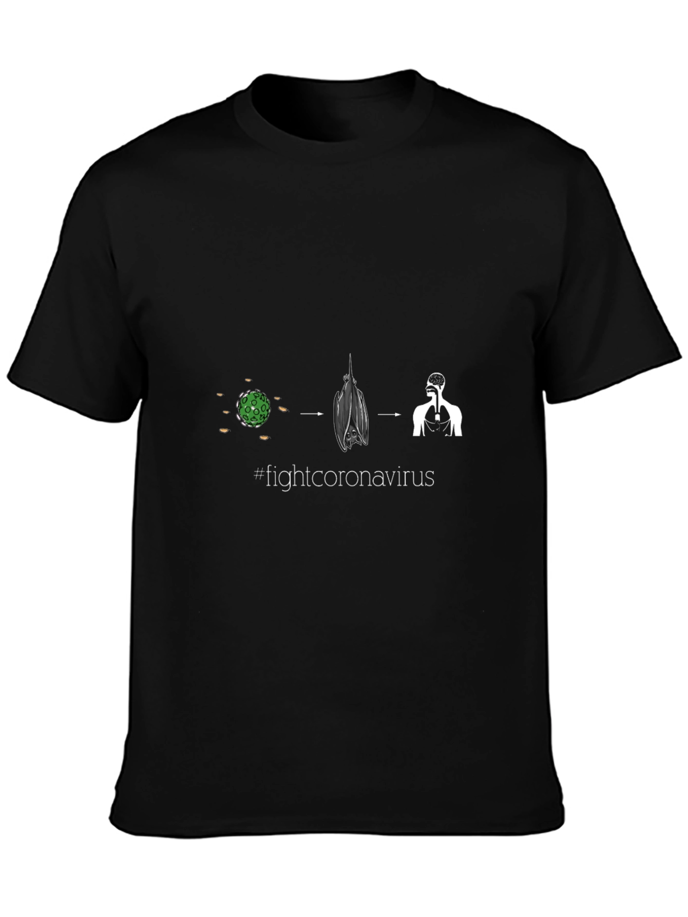 Fight Coronavirus Black T-Shirt