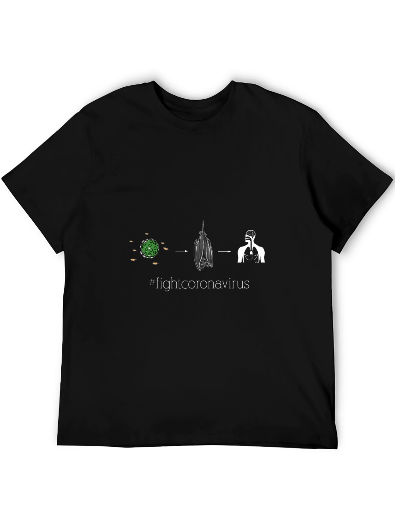 Fight Coronavirus Black T-Shirt