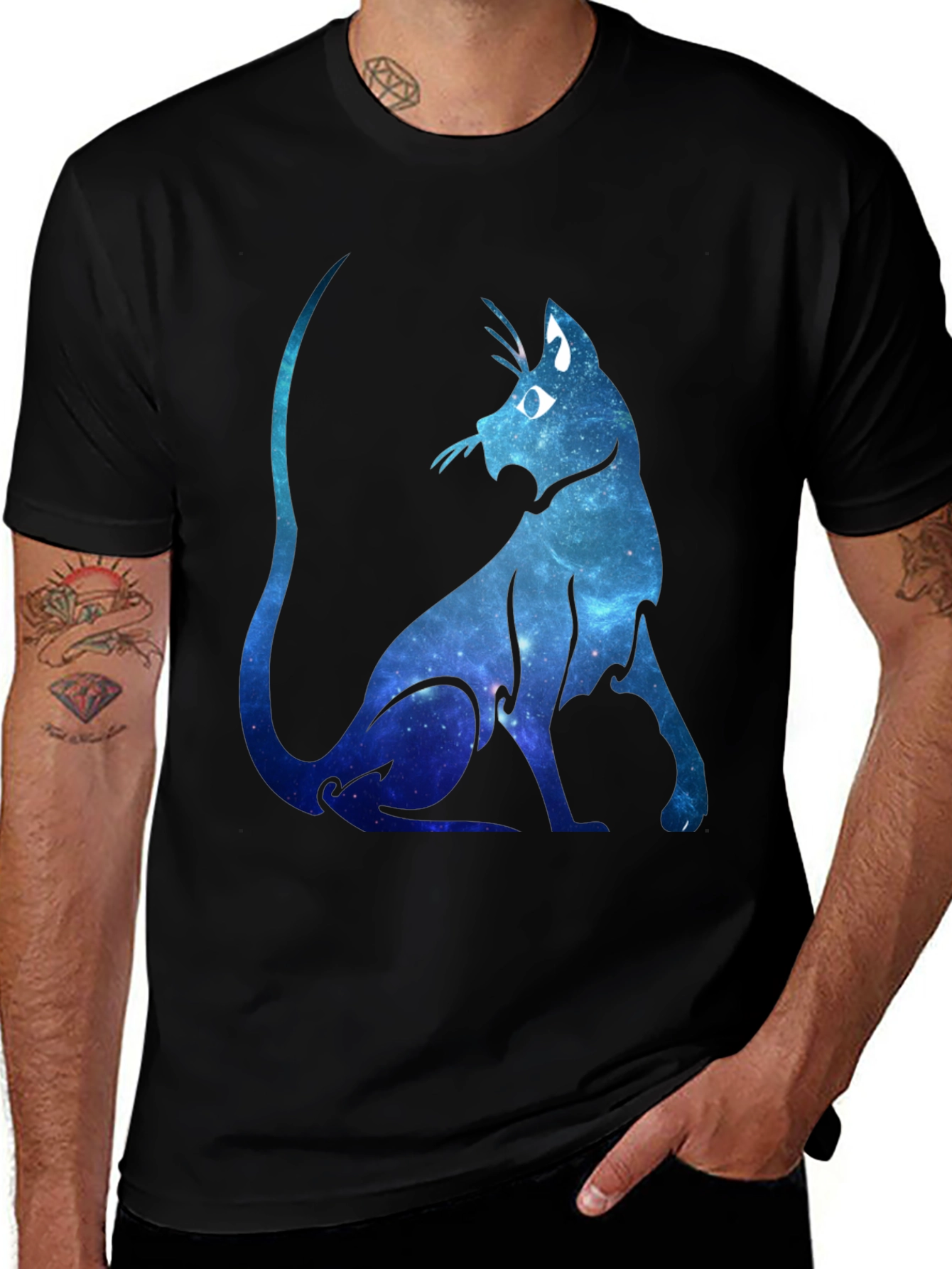 Galaxy Cat Graphic T-Shirt - Stylish Unisex Tee