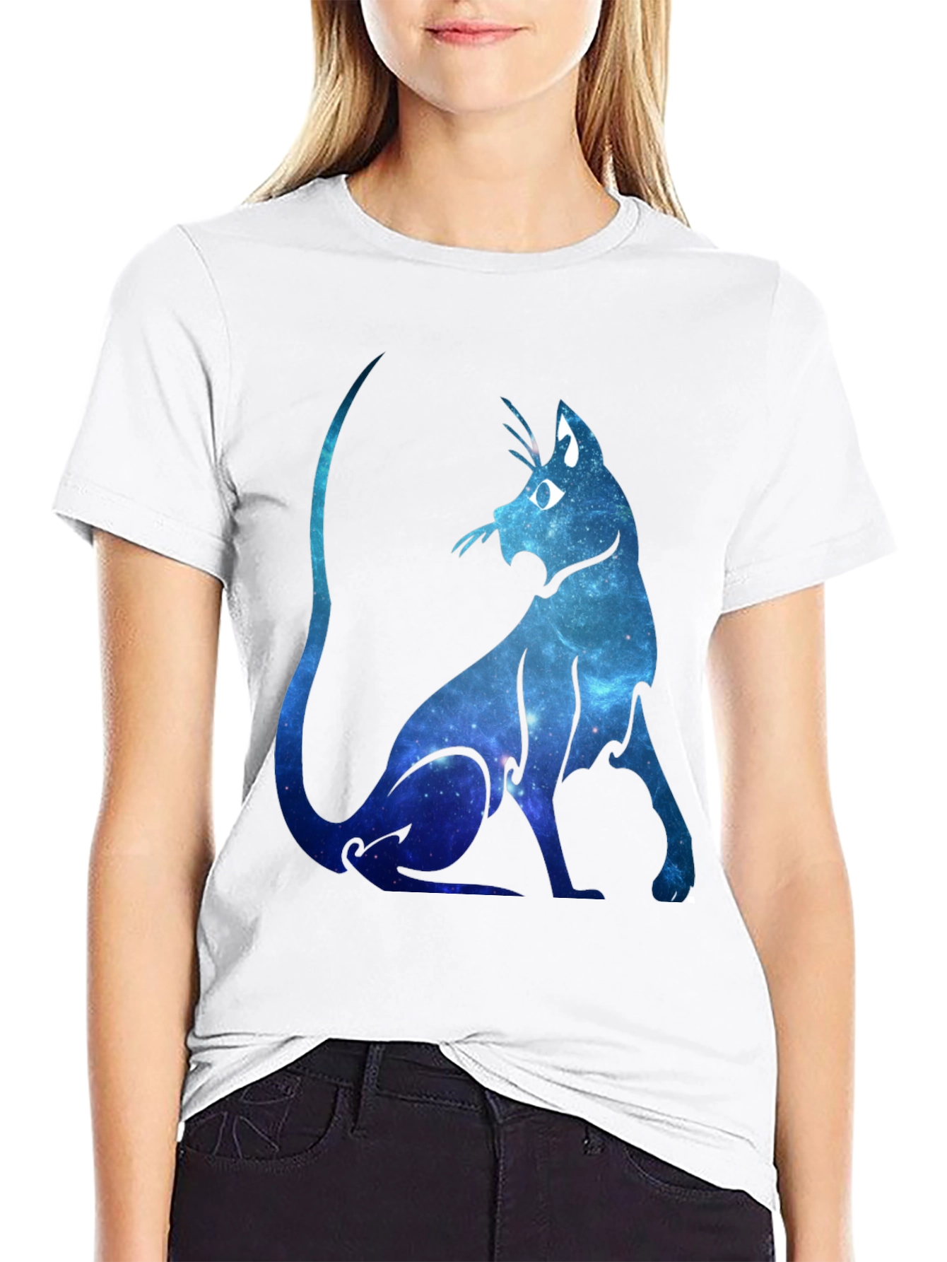 Galaxy Cat Graphic T-Shirt - Stylish Unisex Tee