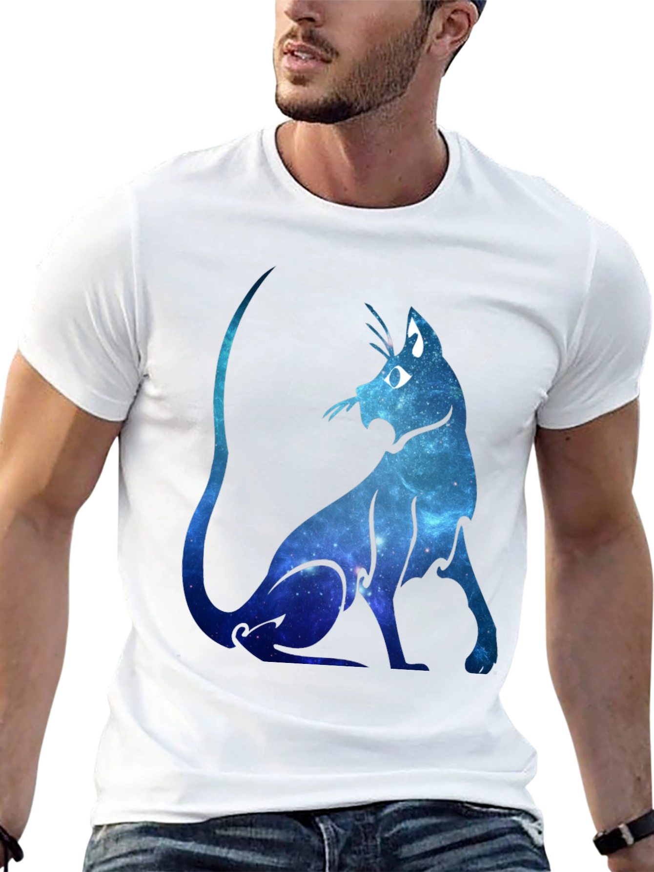 Galaxy Cat Graphic T-Shirt - Stylish Unisex Tee