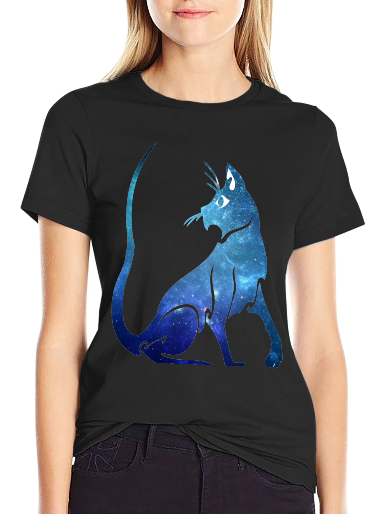 Galaxy Cat Graphic T-Shirt - Stylish Unisex Tee