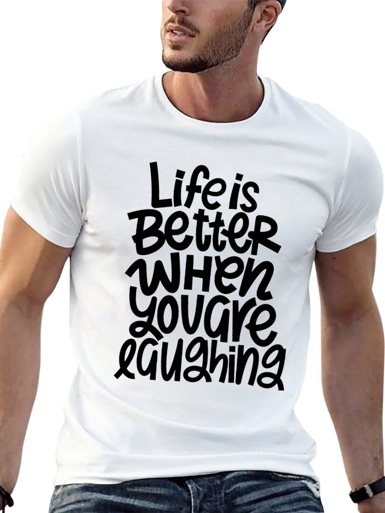 Life is Better Laughing Black T-Shirt