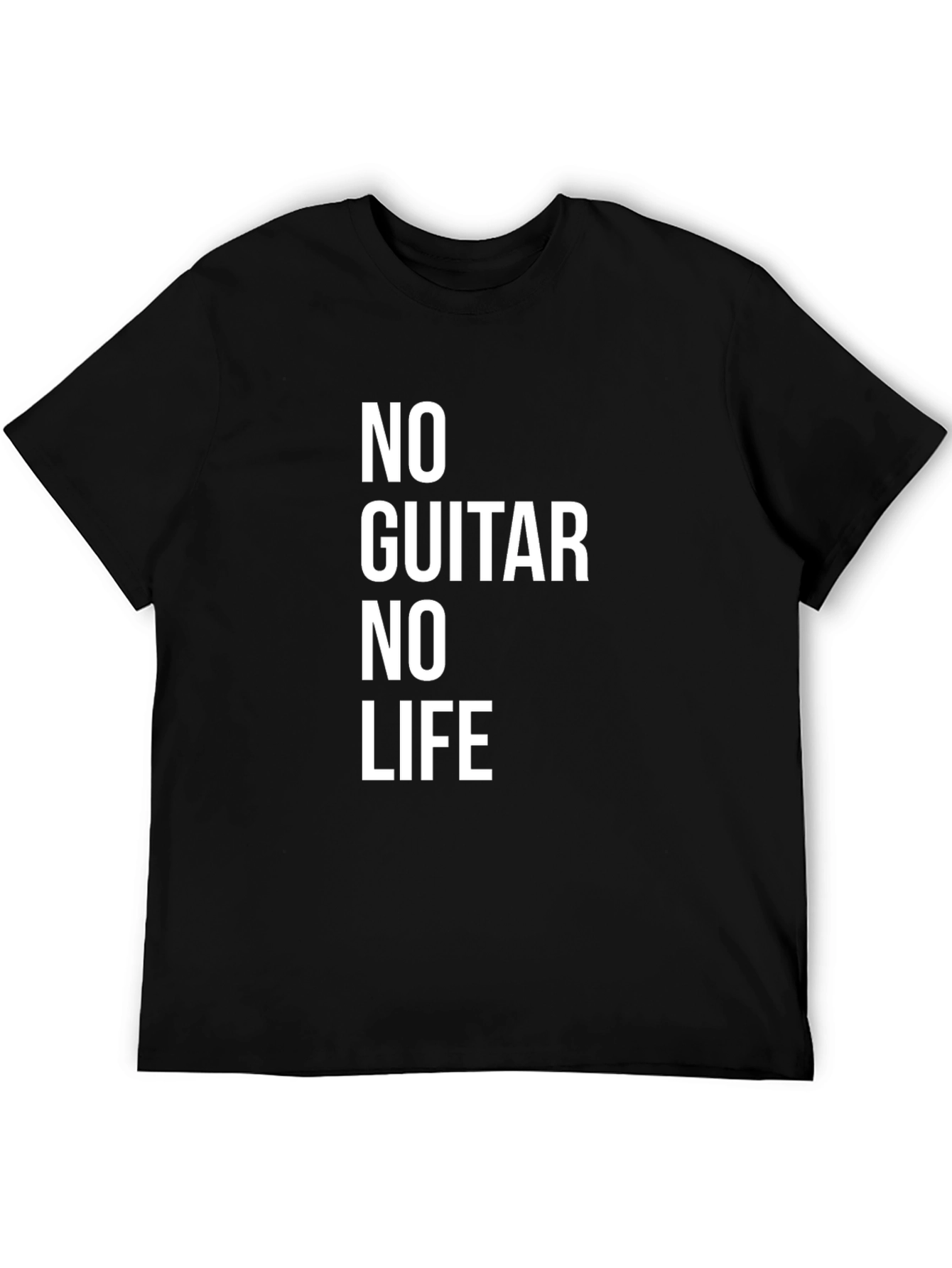 No Guitar No Life Black T-Shirt