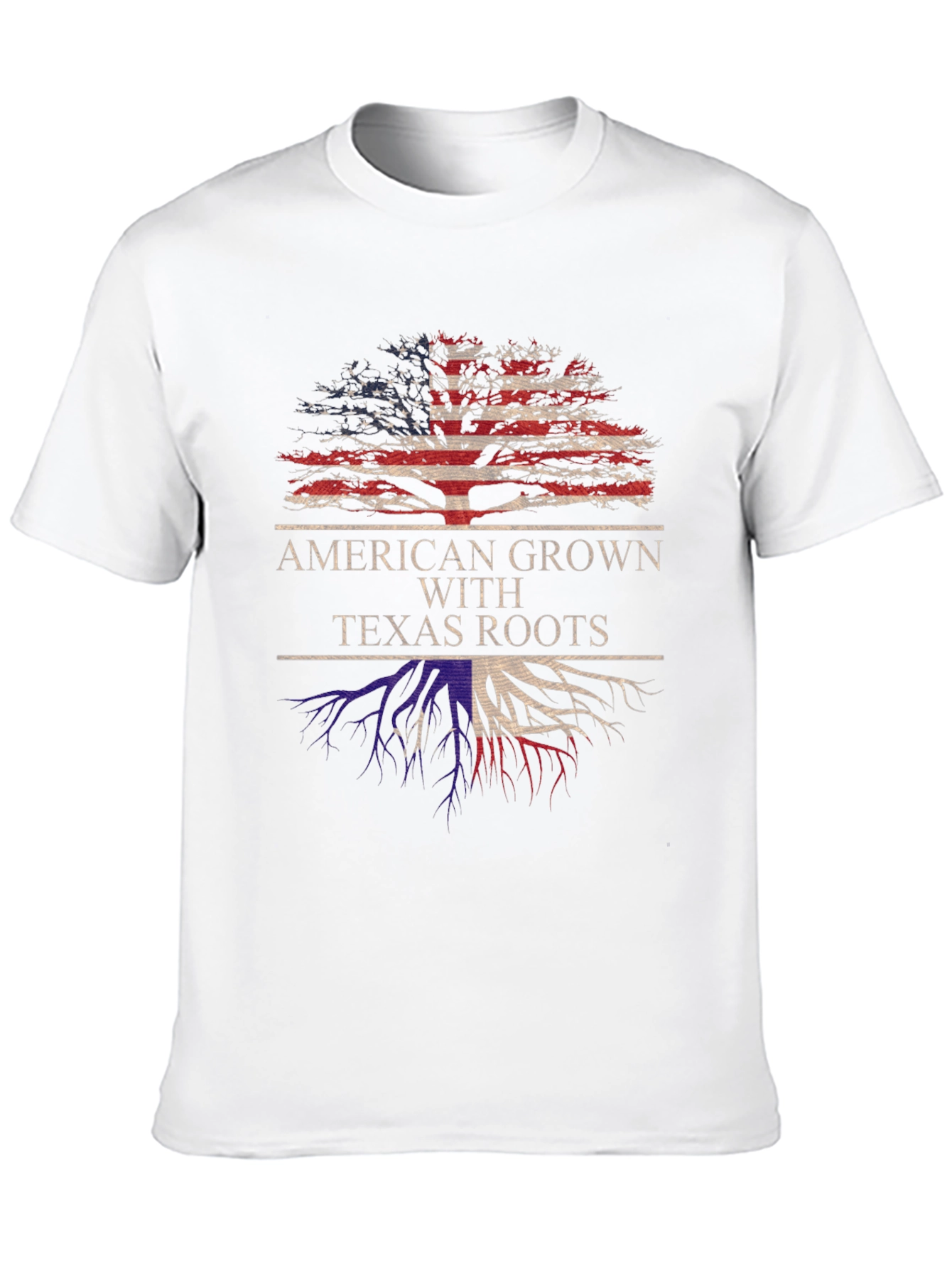 American Grown with Texas Roots Graphic T-Shirt