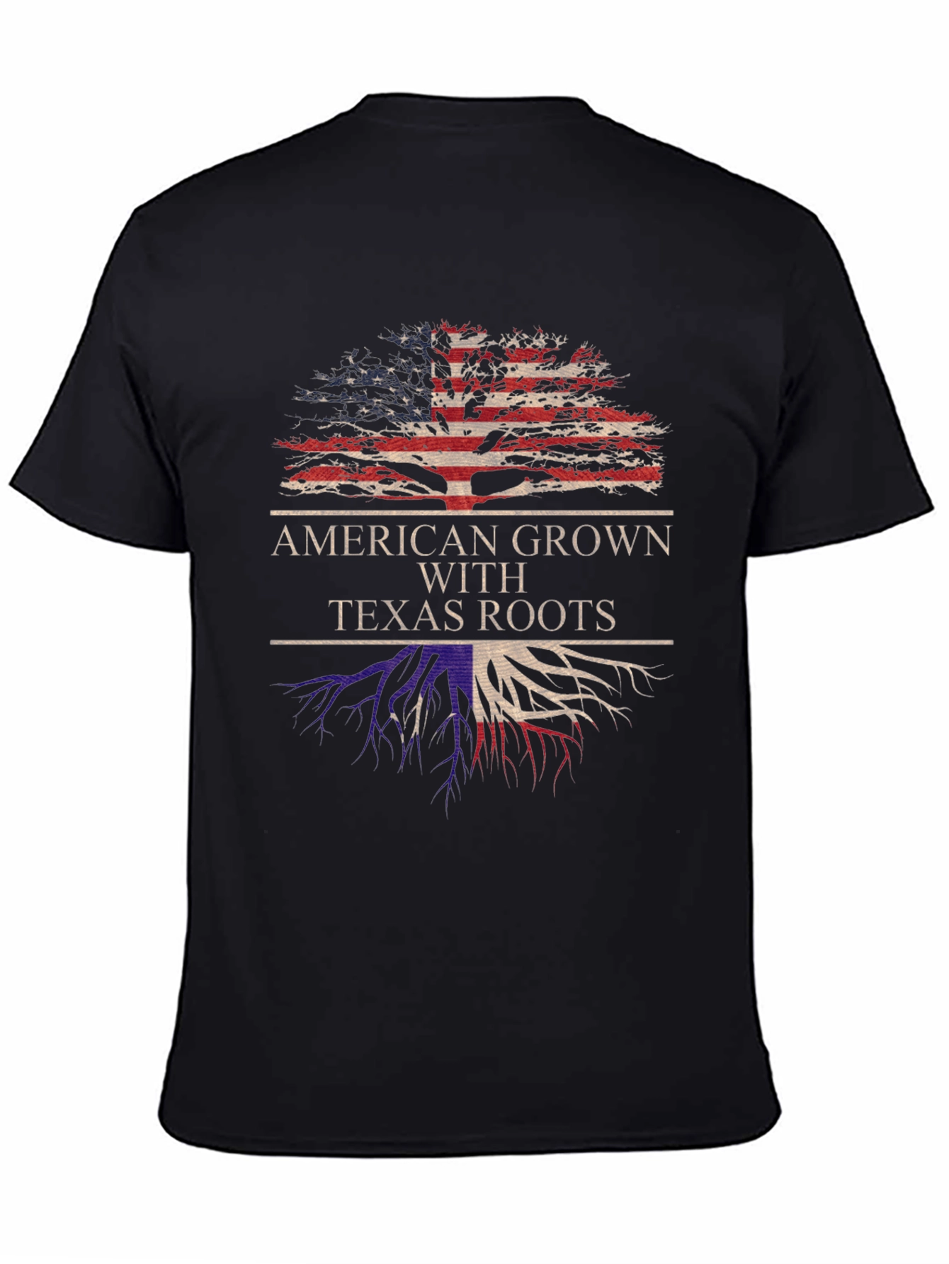 American Grown with Texas Roots Graphic T-Shirt