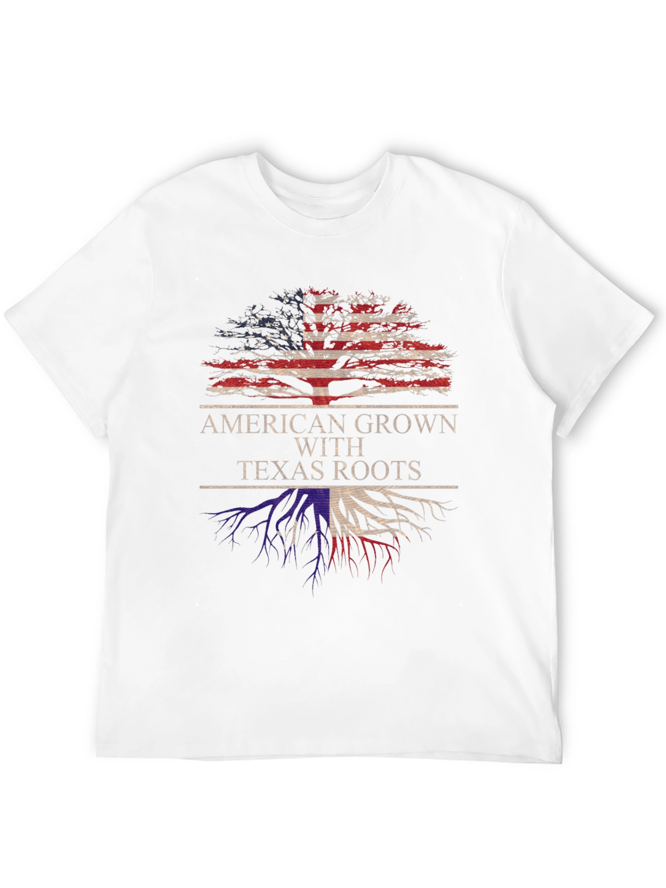 American Grown with Texas Roots Graphic T-Shirt