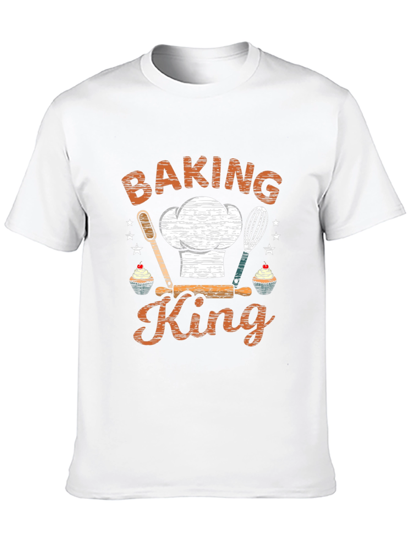 Baking King Graphic Tee - Black Cotton T-Shirt