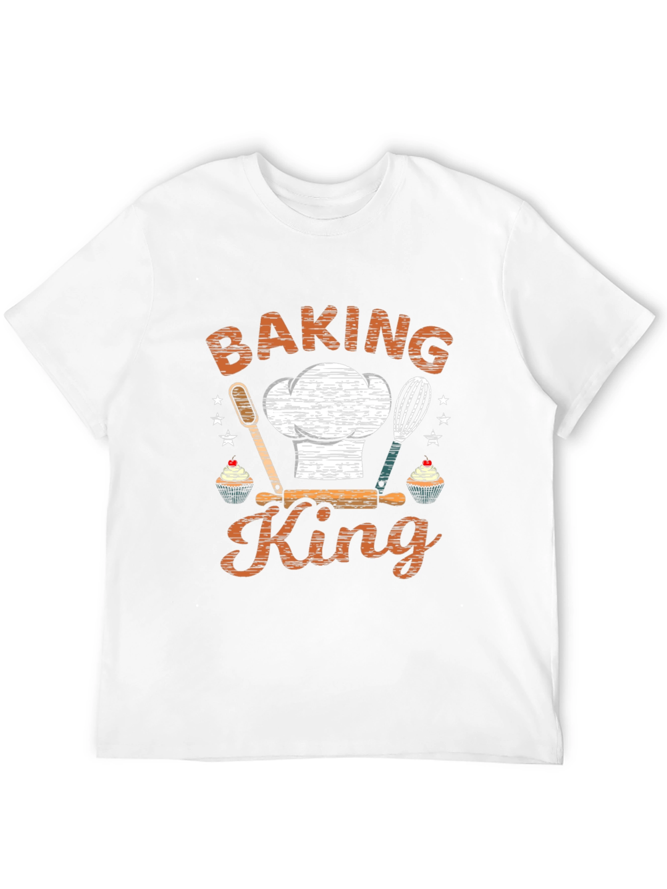 Baking King Graphic Tee - Black Cotton T-Shirt