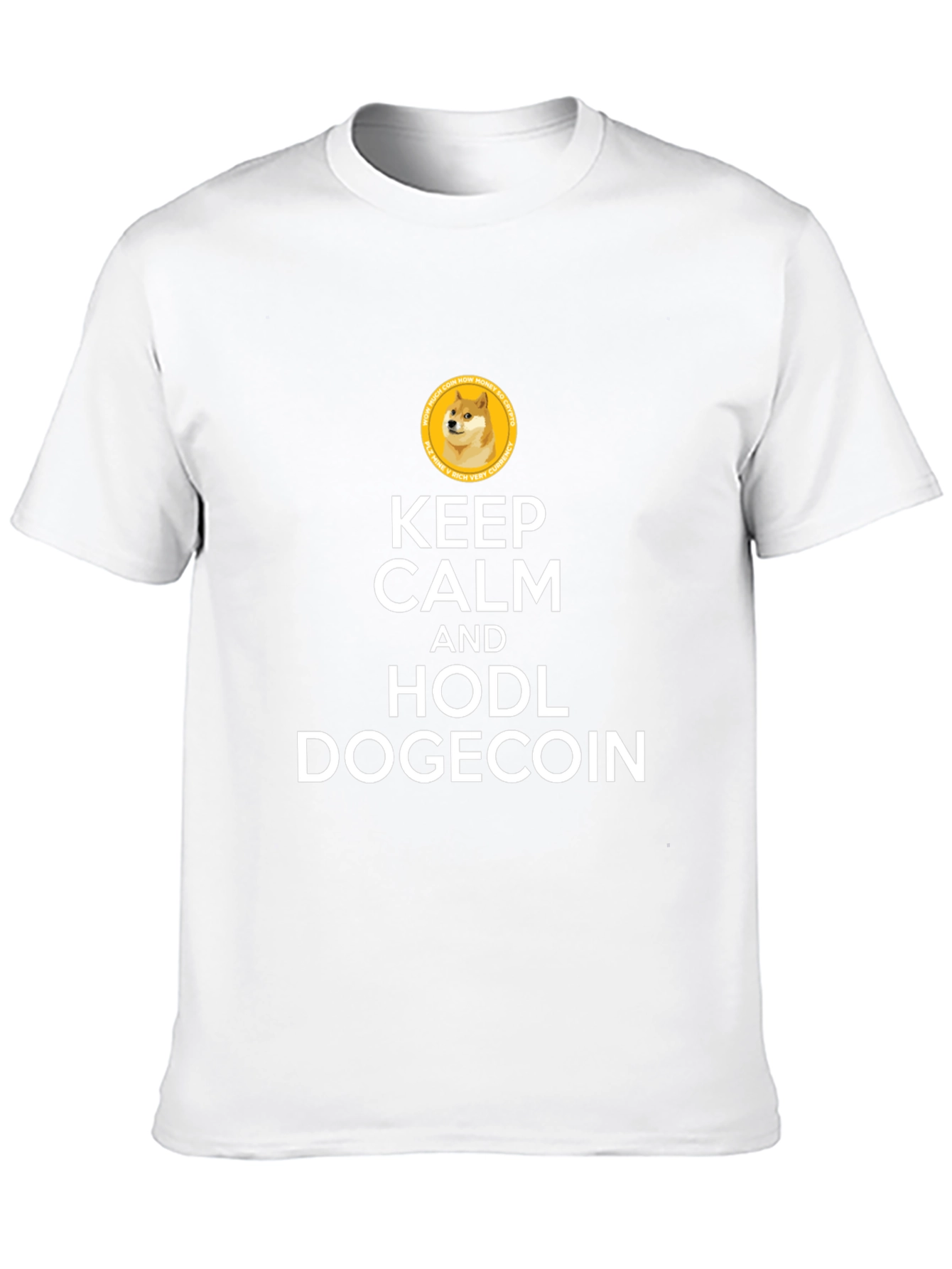 Keep Calm HODL Dogecoin Black T-Shirt