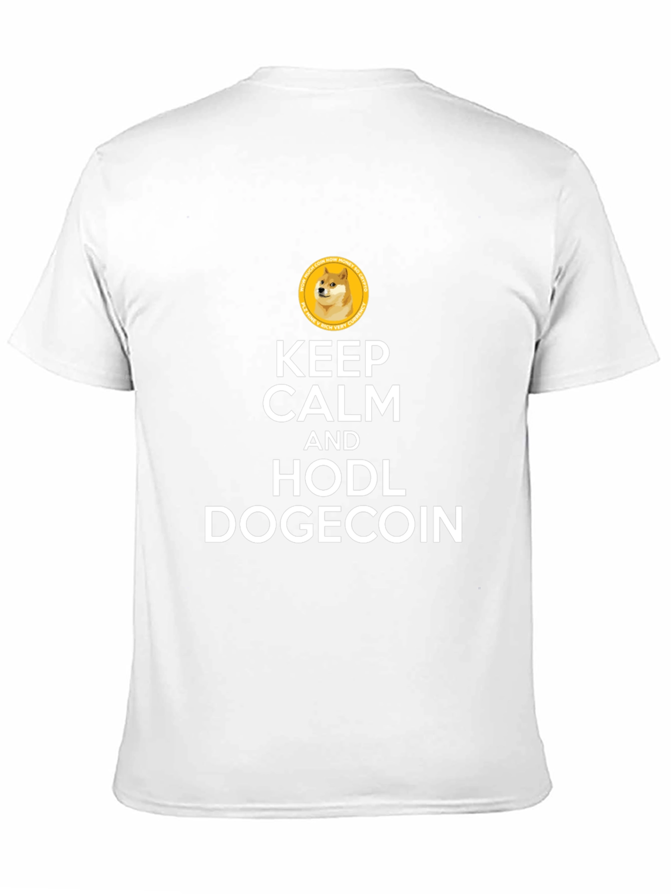 Keep Calm HODL Dogecoin Black T-Shirt