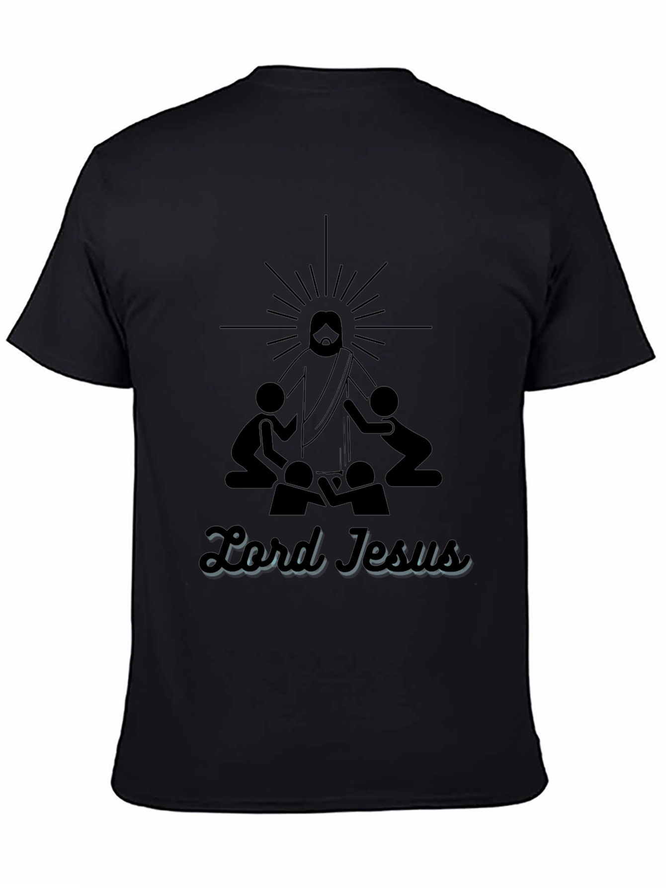 Lord Jesus Graphic Tee - Black Christian T-Shirt