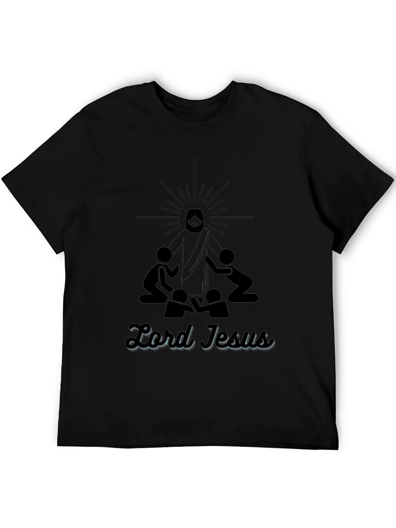 Lord Jesus Graphic Tee - Black Christian T-Shirt